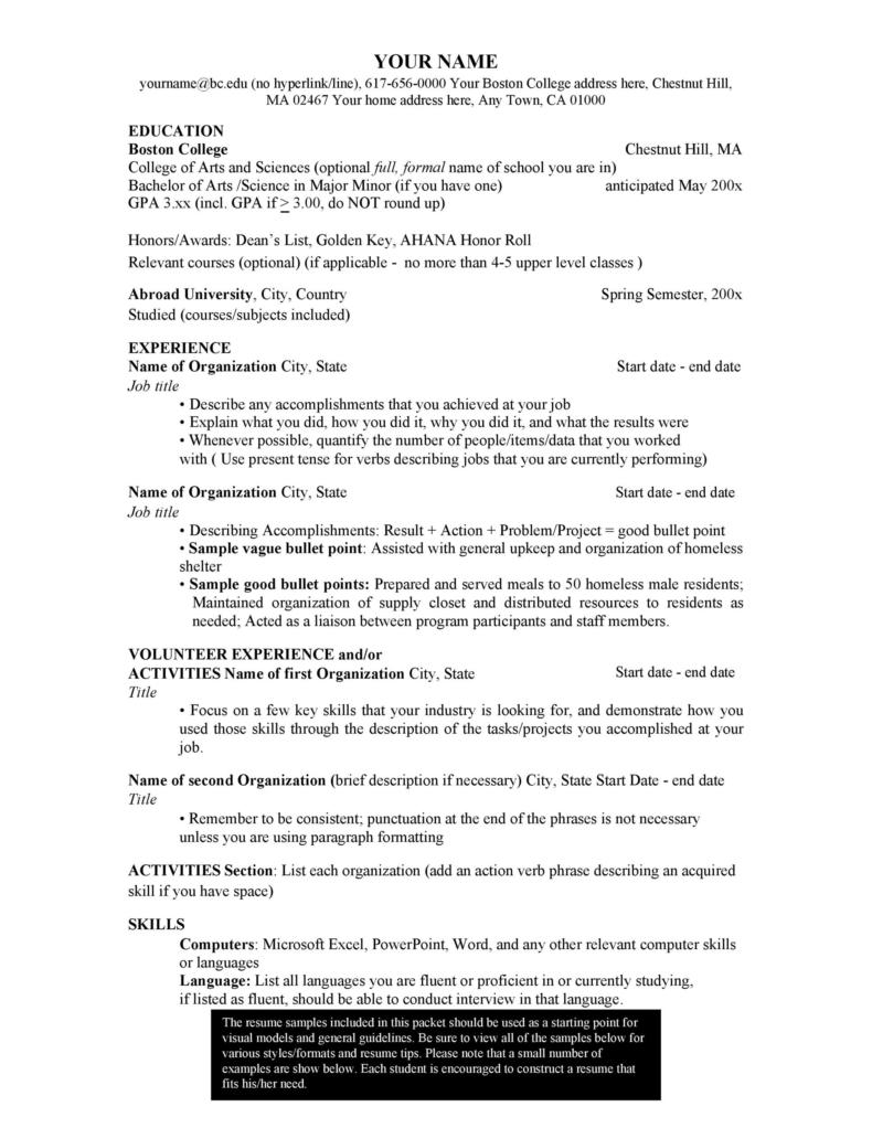 50 College Student Resume Templates ( Format) ᐅ TemplateLab