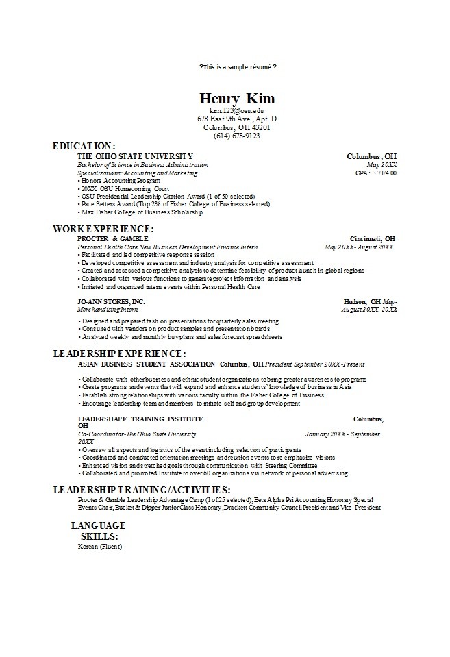 Free college resume template 21