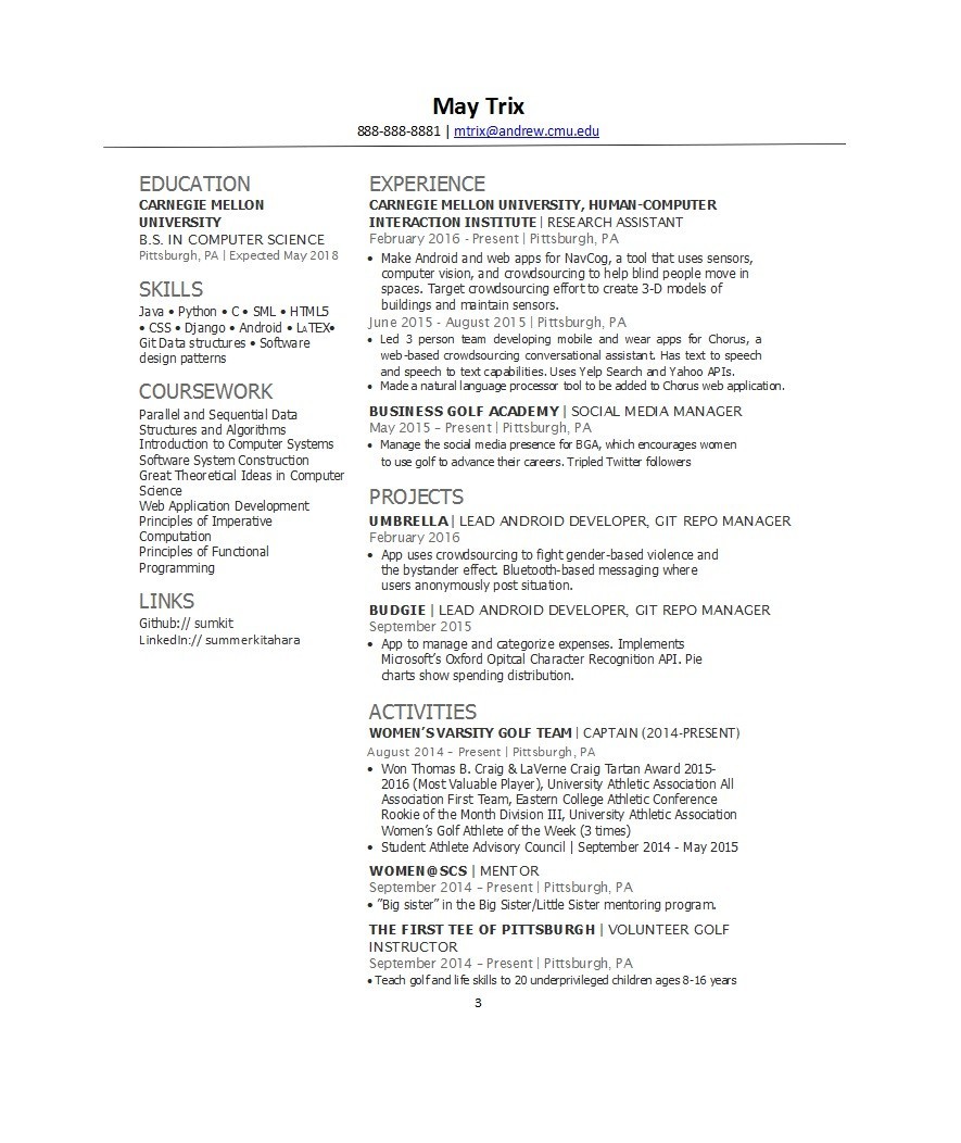 Free college resume template 41