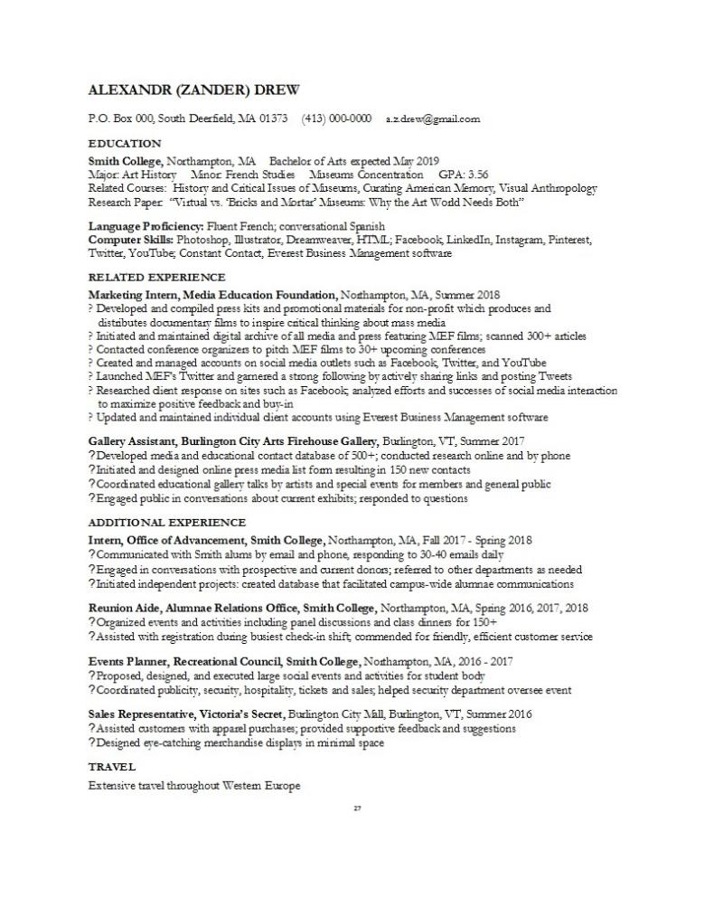 50 College Student Resume Templates - College Resume Template 47 790x993