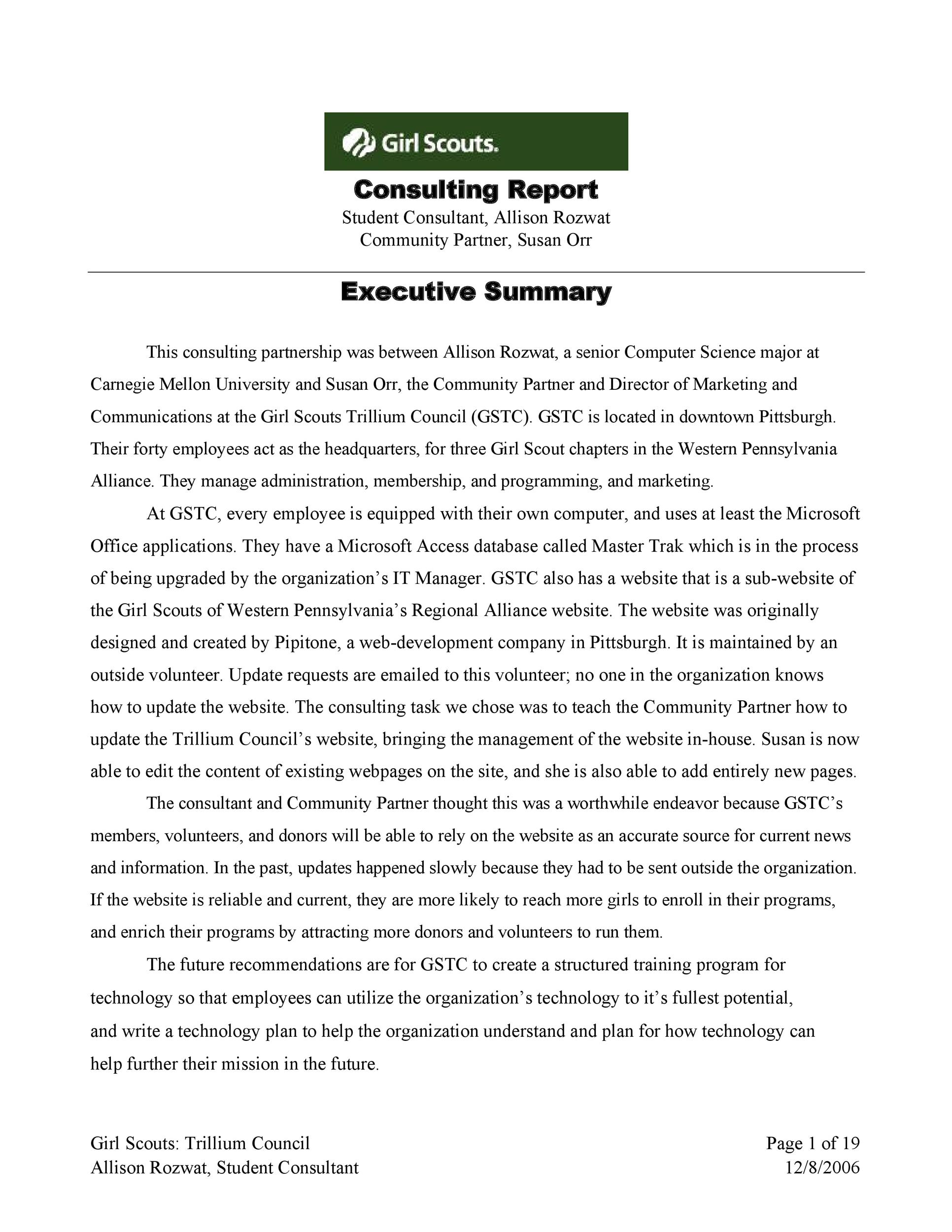 Free consulting report template 34