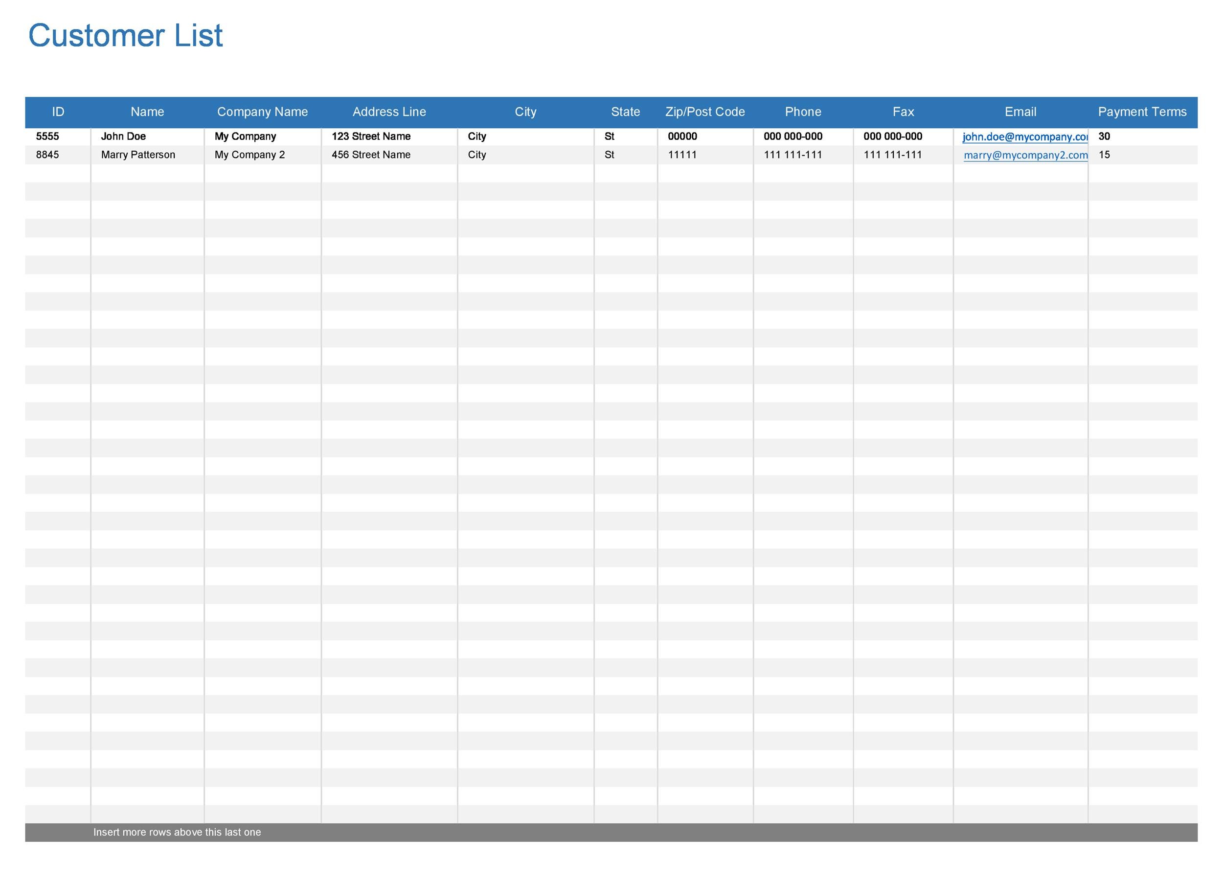 Free crm excel template 11