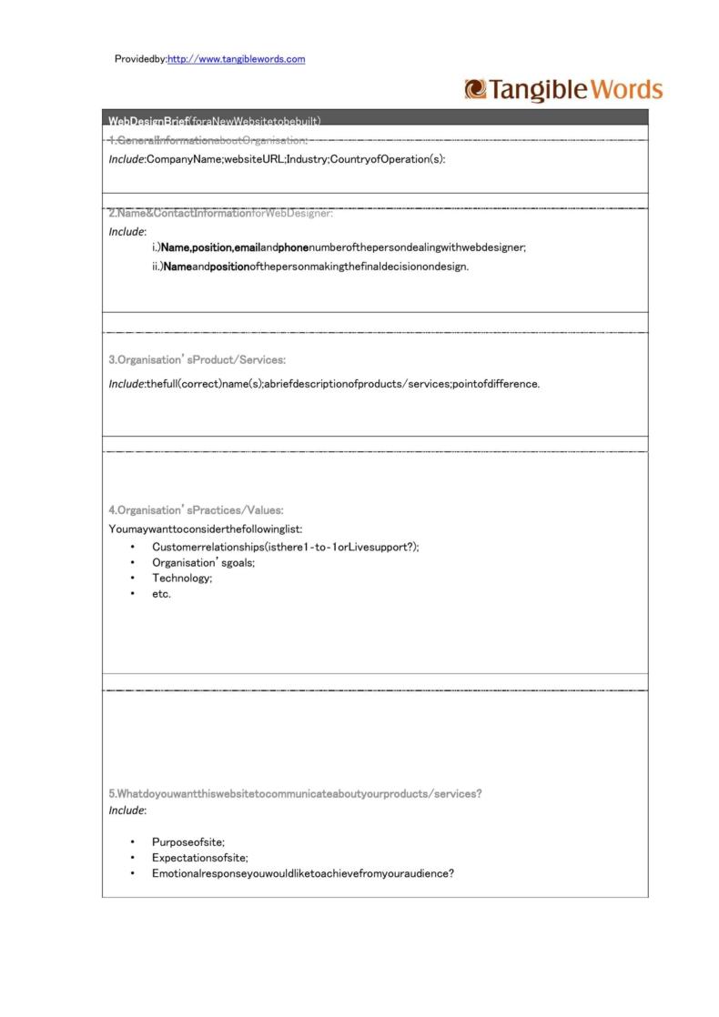 50 Useful Design Brief Templates (Free Creative Brief) ᐅ TemplateLab