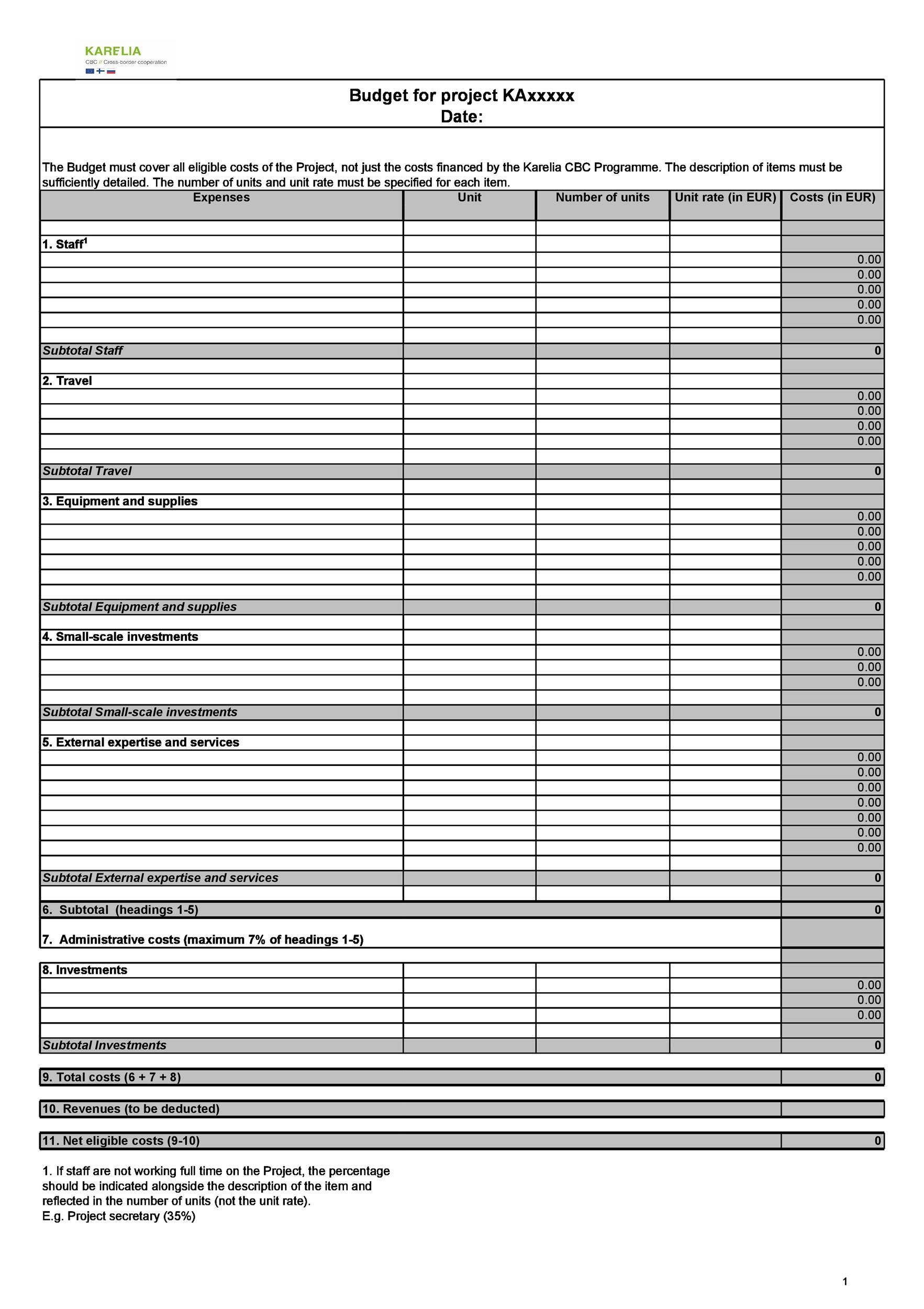 Free financial plan template 02
