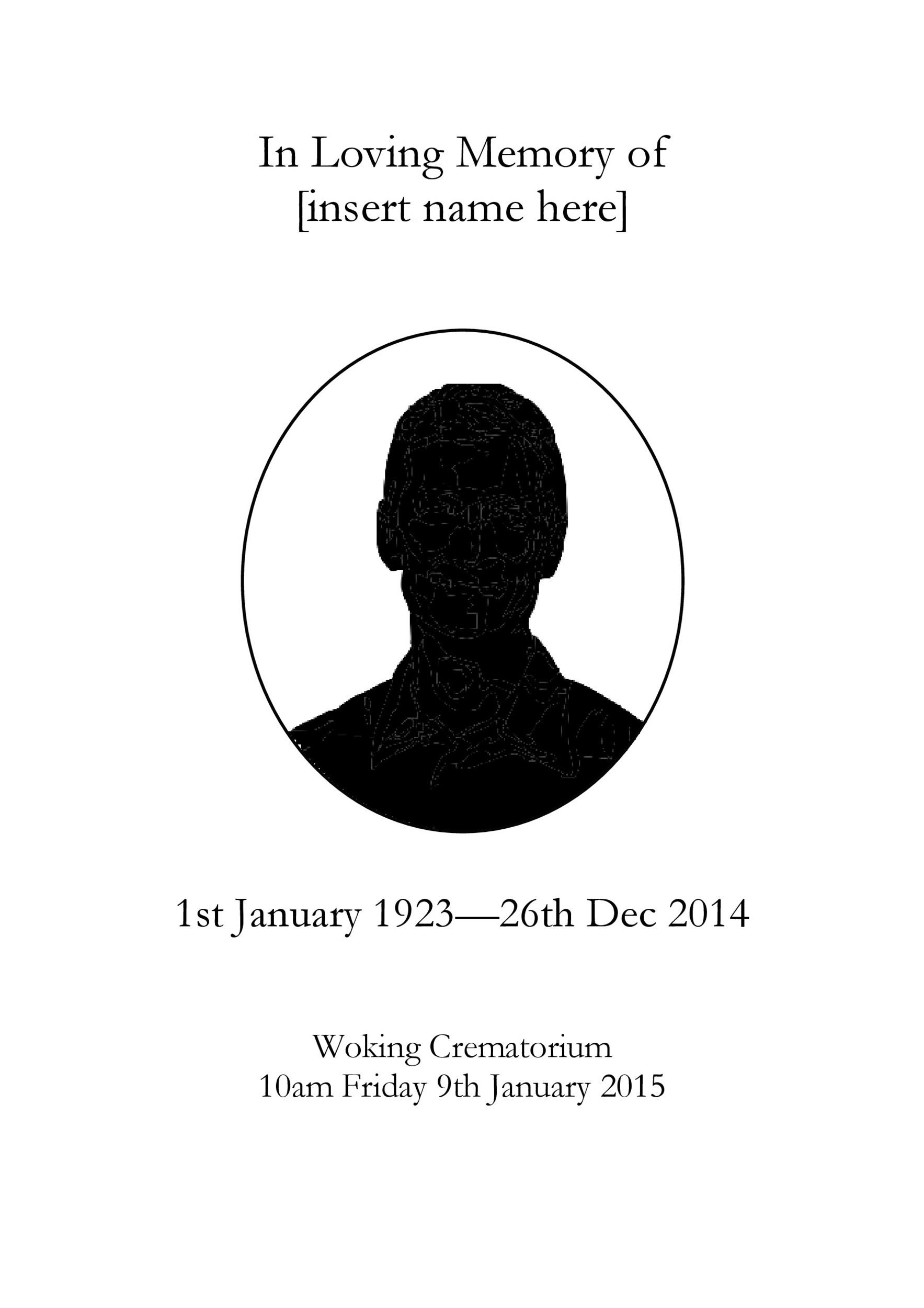 biography template for funeral