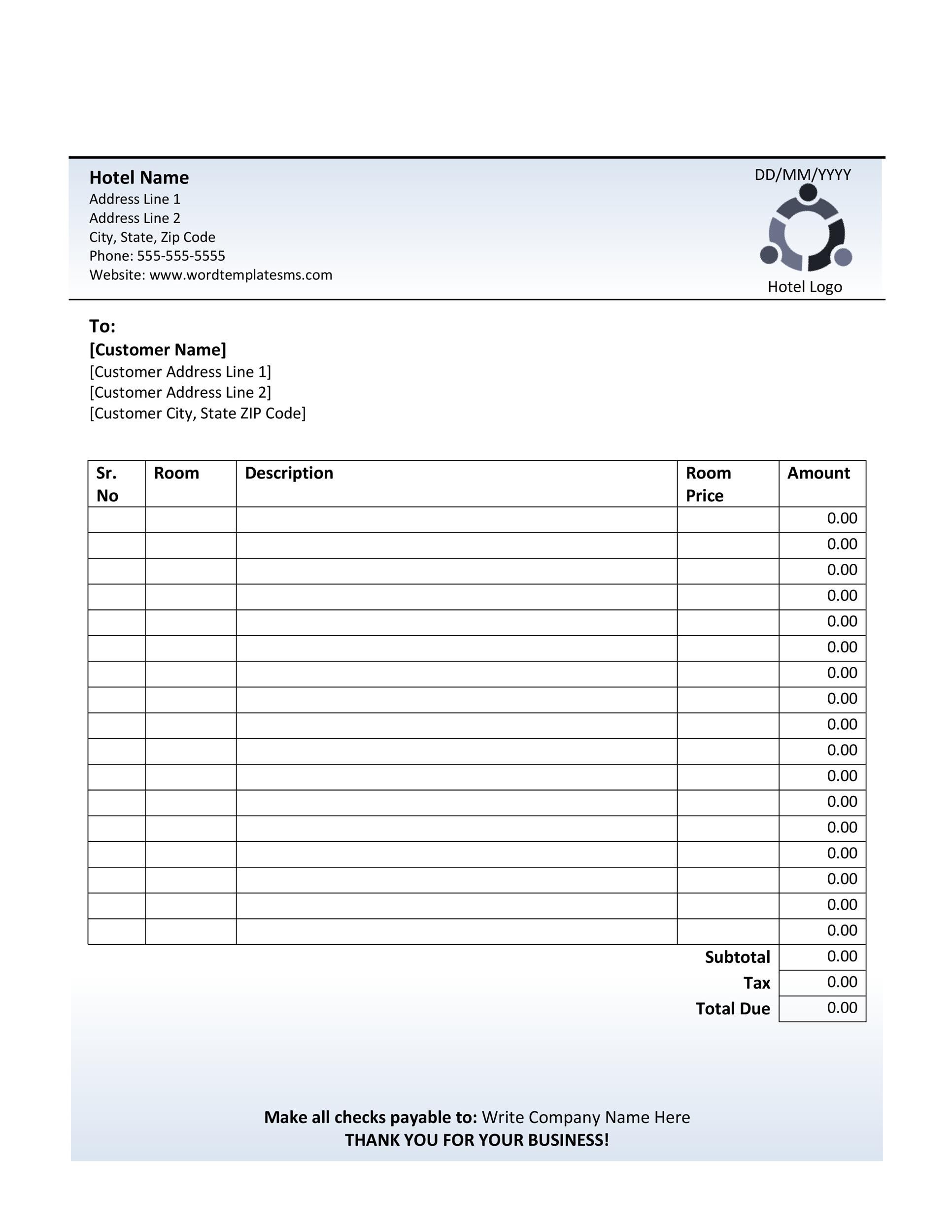 Free Access Receipt Template