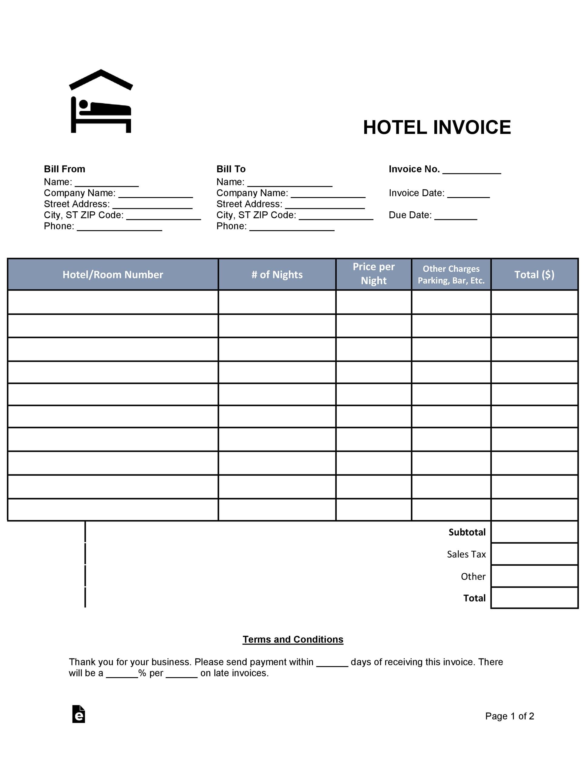 33 real fake hotel receipt templates templatelab 33 real fake hotel