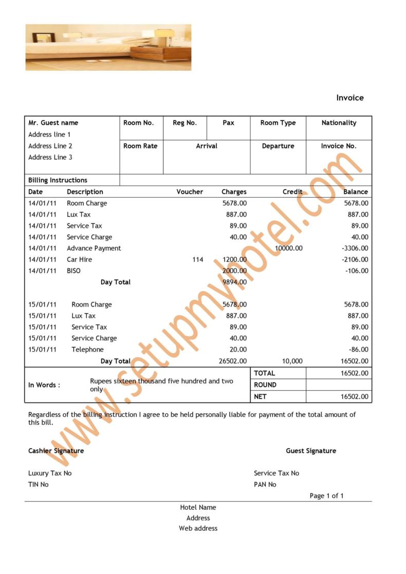 33 real fake hotel receipt templates templatelab