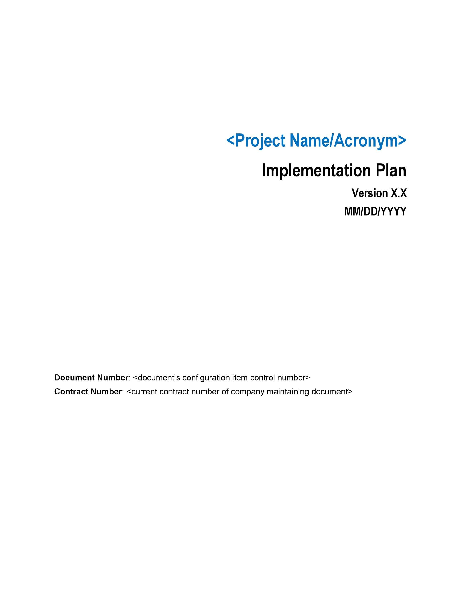 Free implementation plan 24