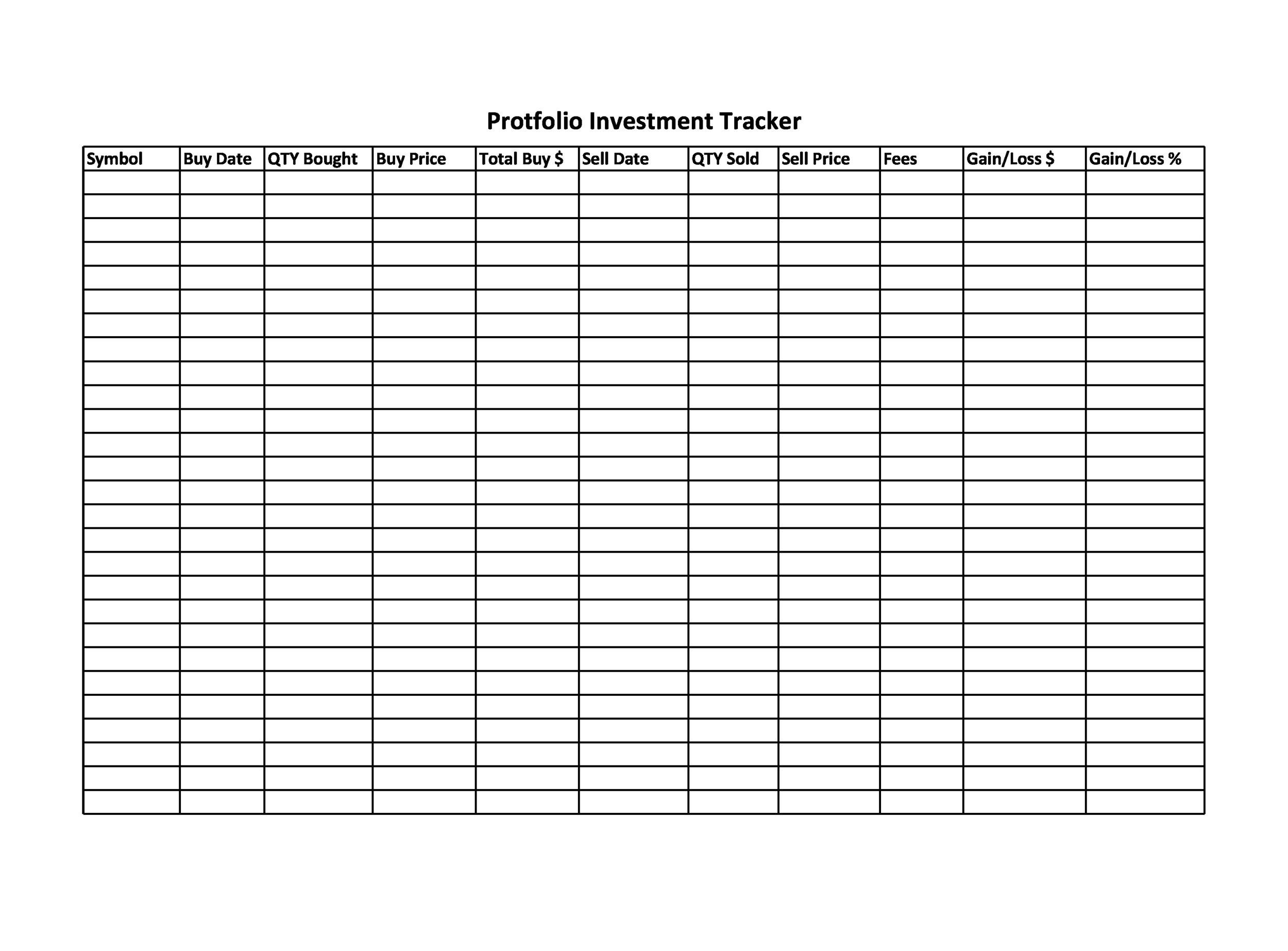 Free investment tracking spreadsheet 21