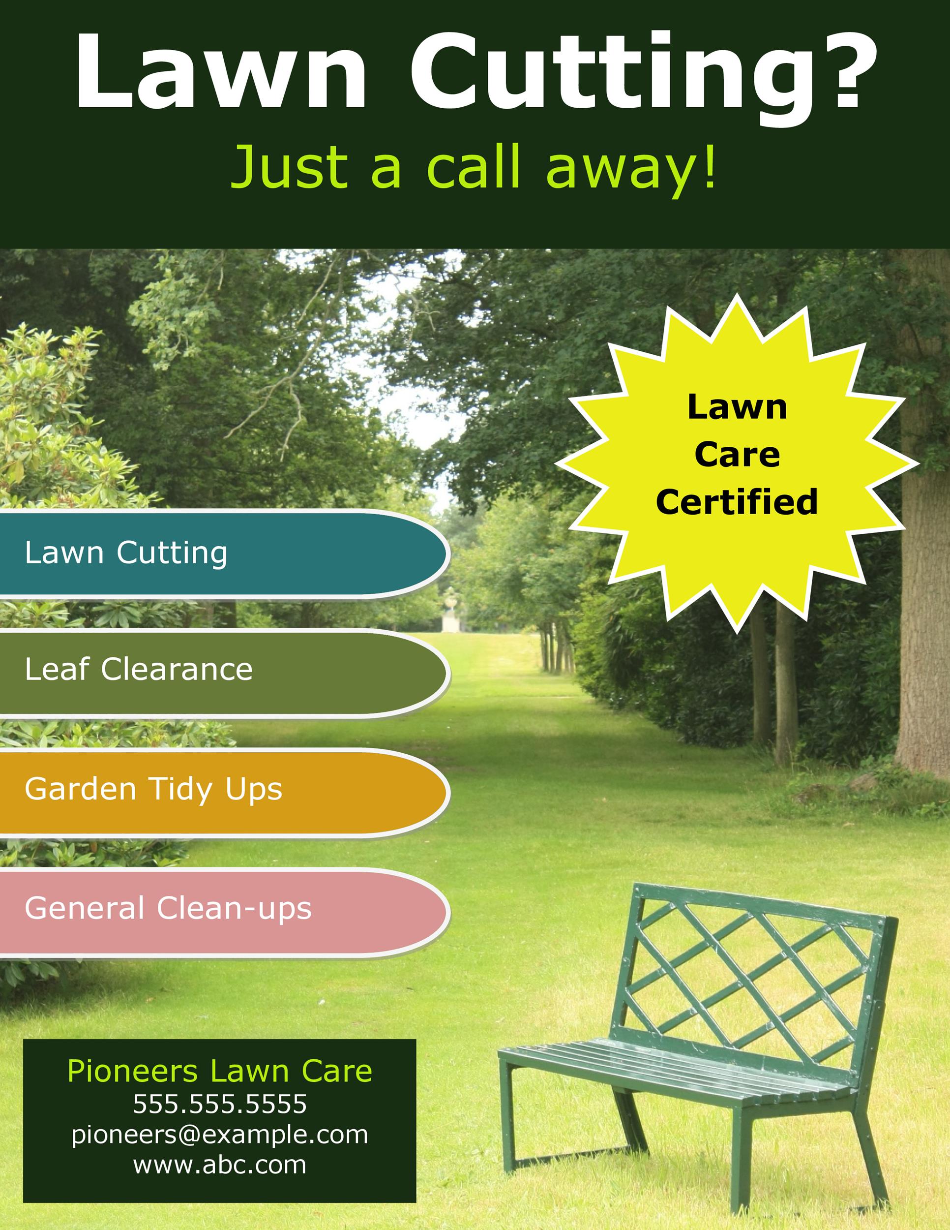 Free lawn care flyer 09