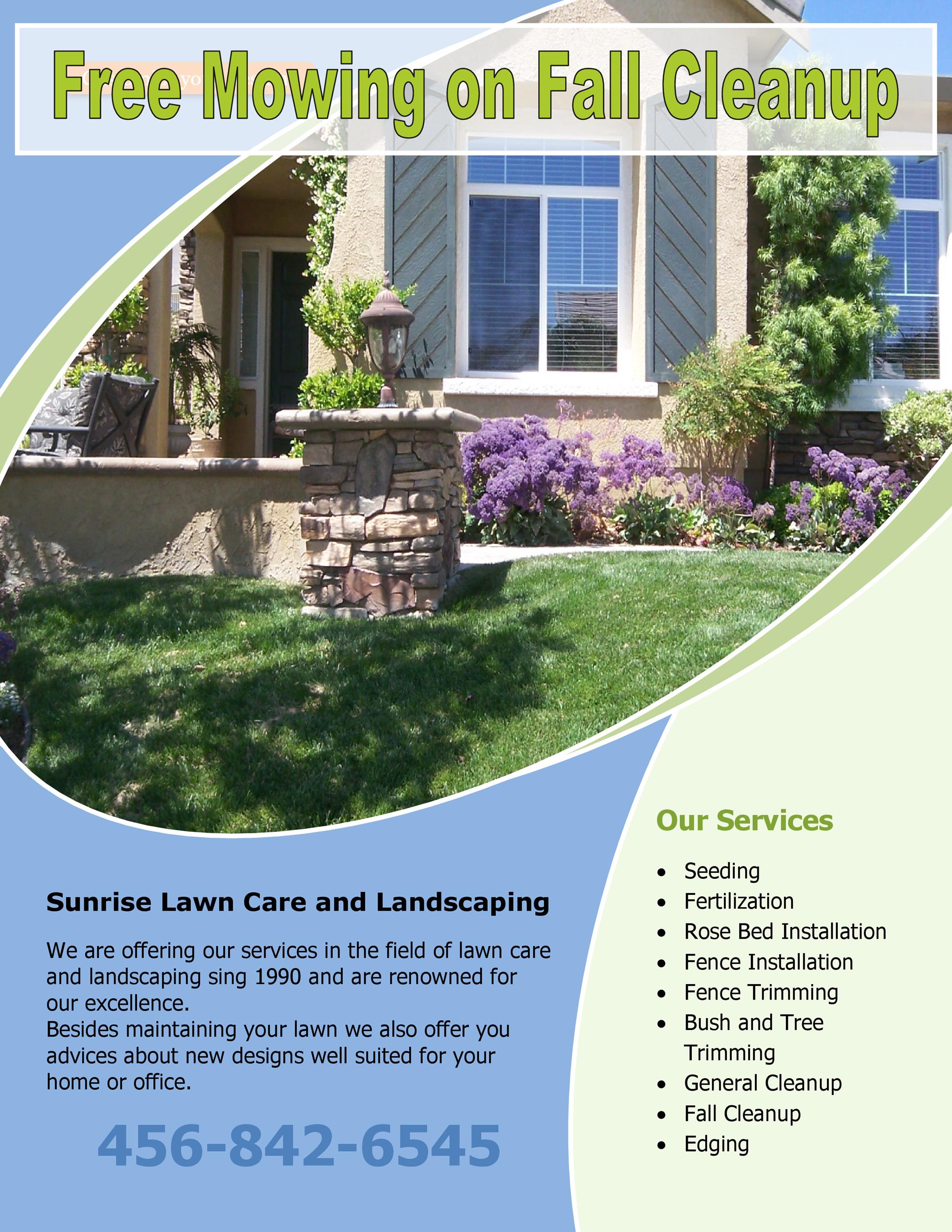 Free lawn care flyer 10