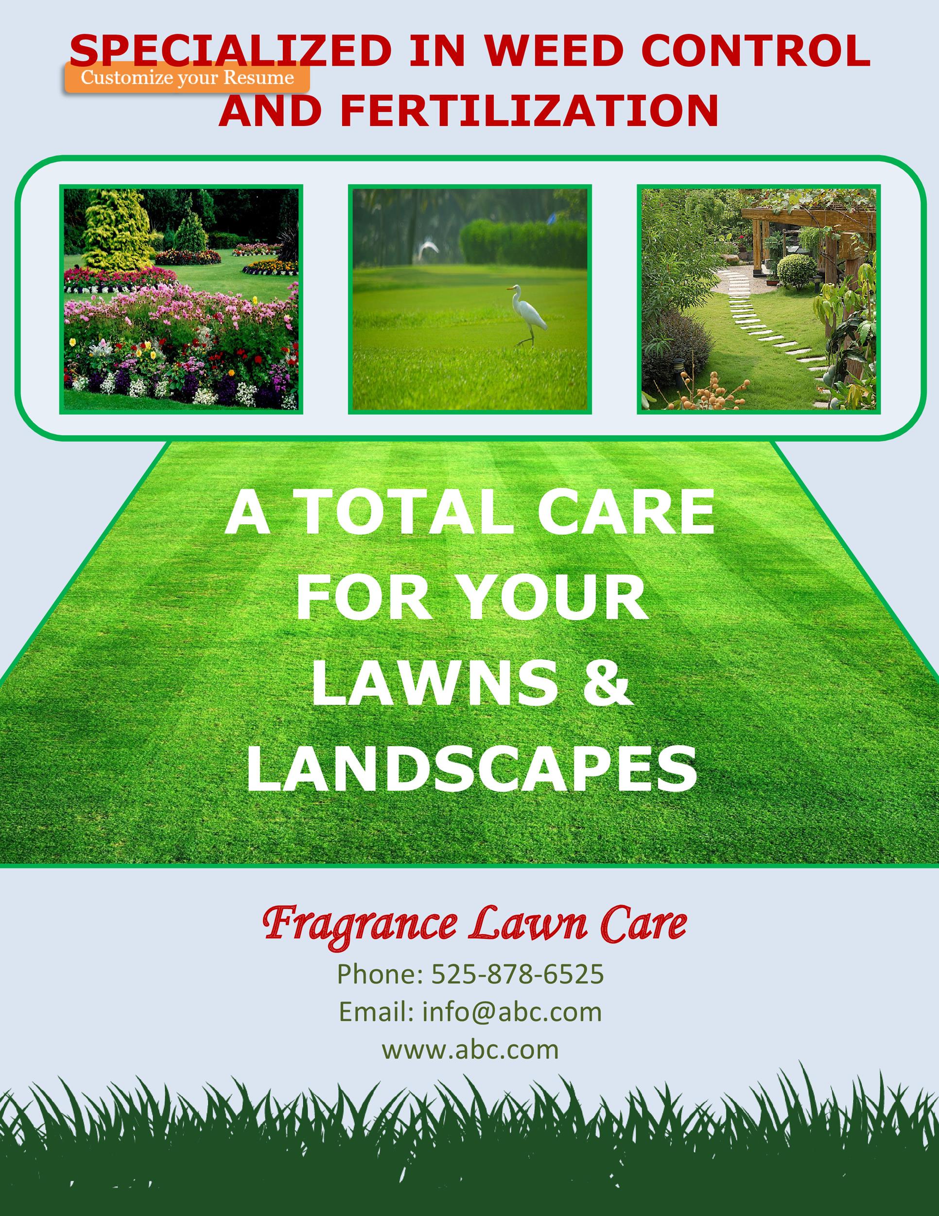 Printable Free Lawn Care Flyer Template For Microsoft Word Printable