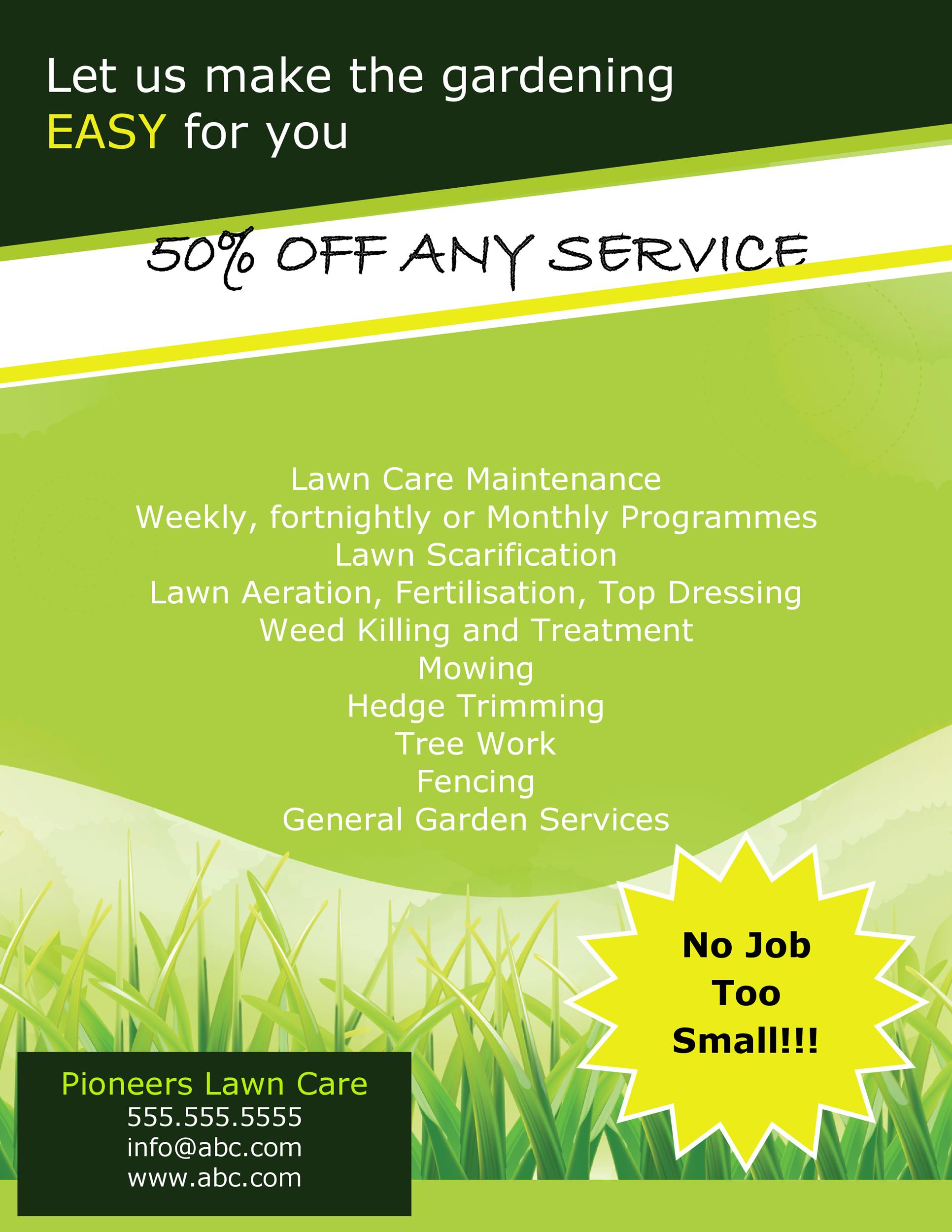 Free lawn care flyer 17
