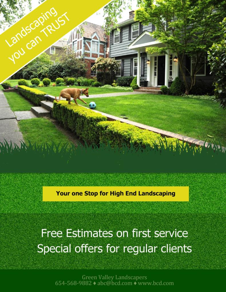 30 Free Lawn Care Flyer Templates Lawn Mower Flyers TemplateLab