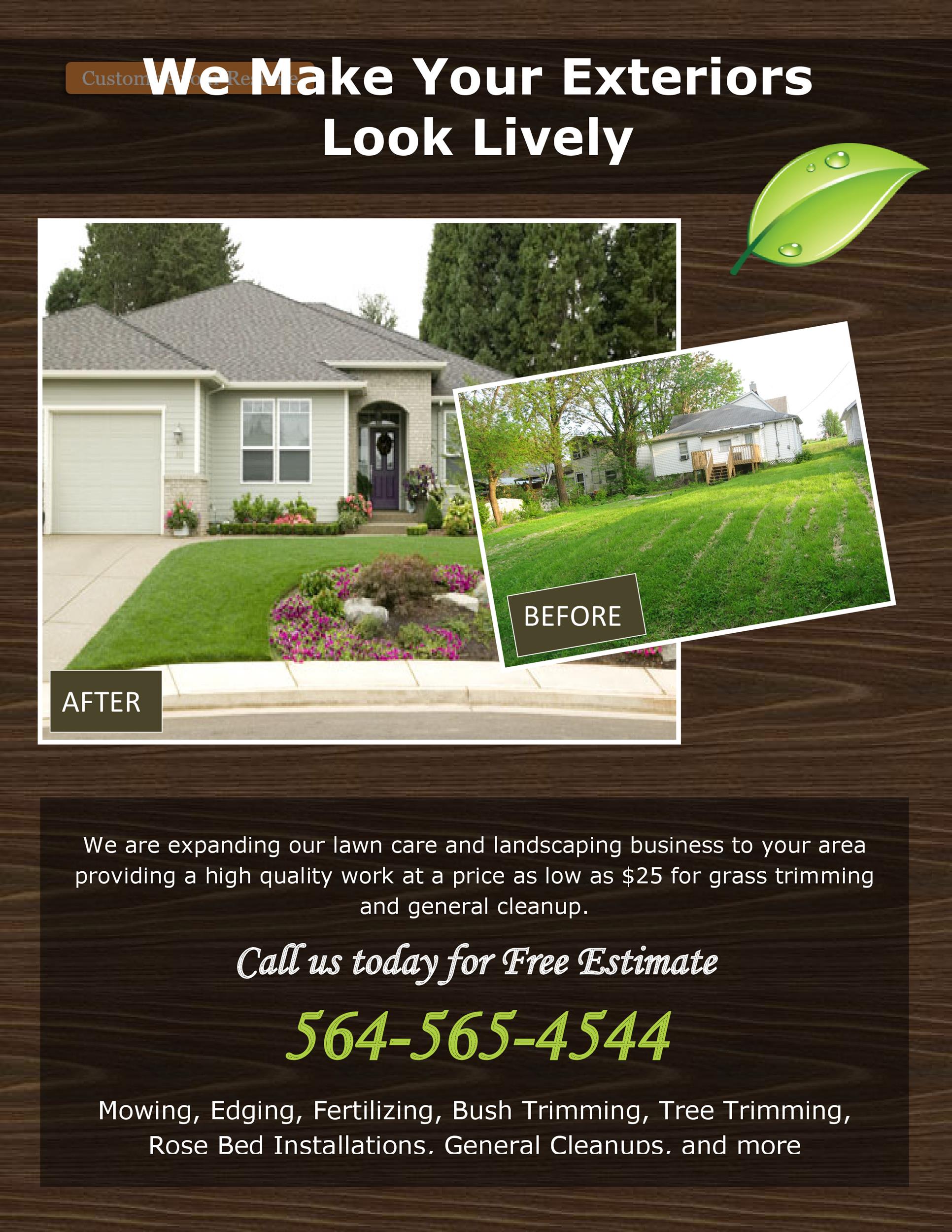 Free lawn care flyer 22