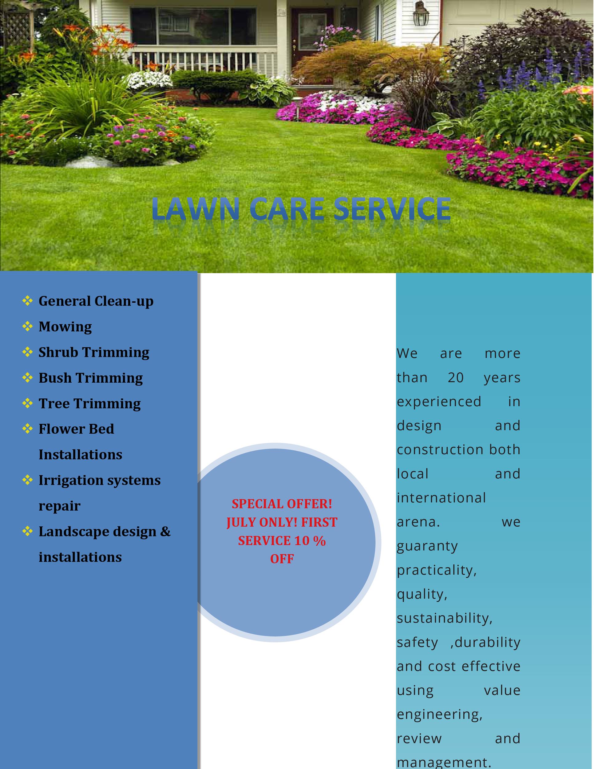 Free lawn care flyer 31