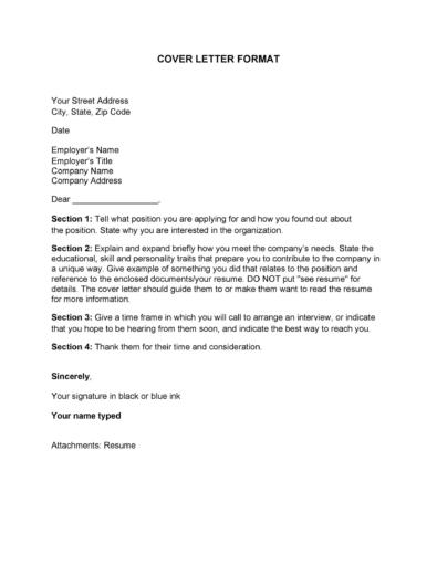 template to write application letter