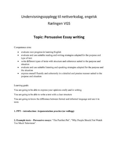 an example of an persuasive essay