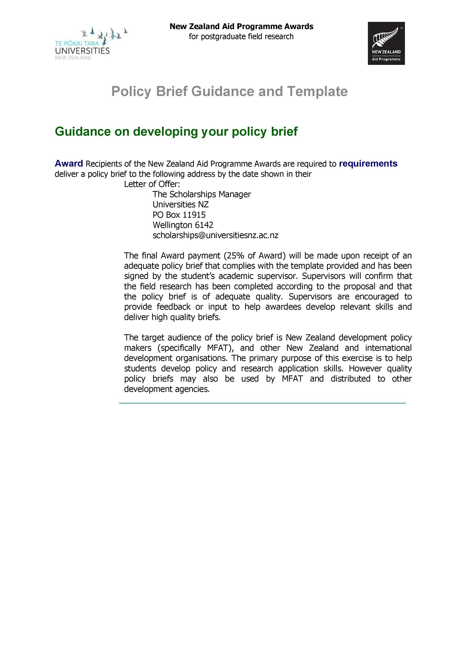 Free policy brief template 48
