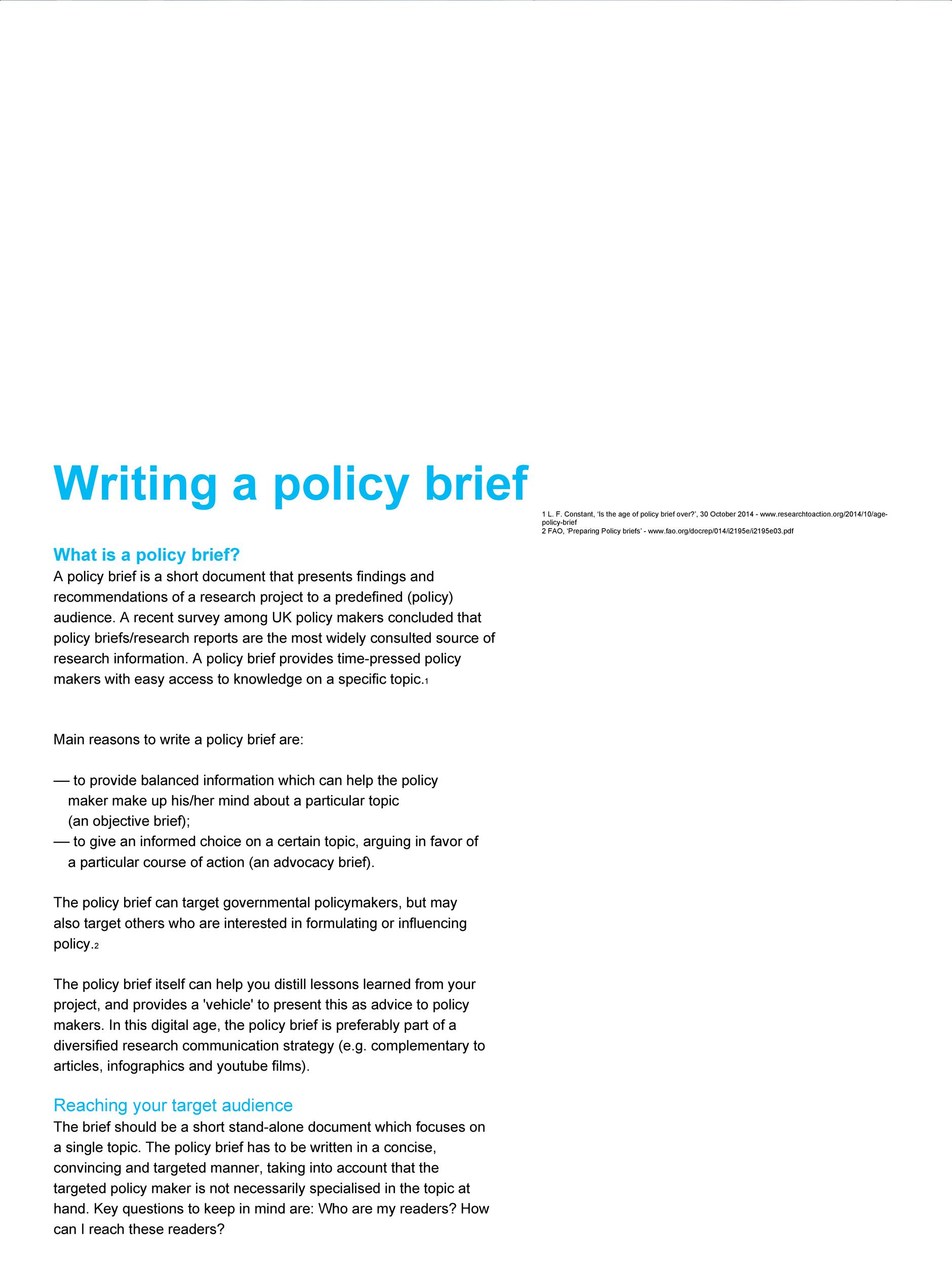 Free policy brief template 49