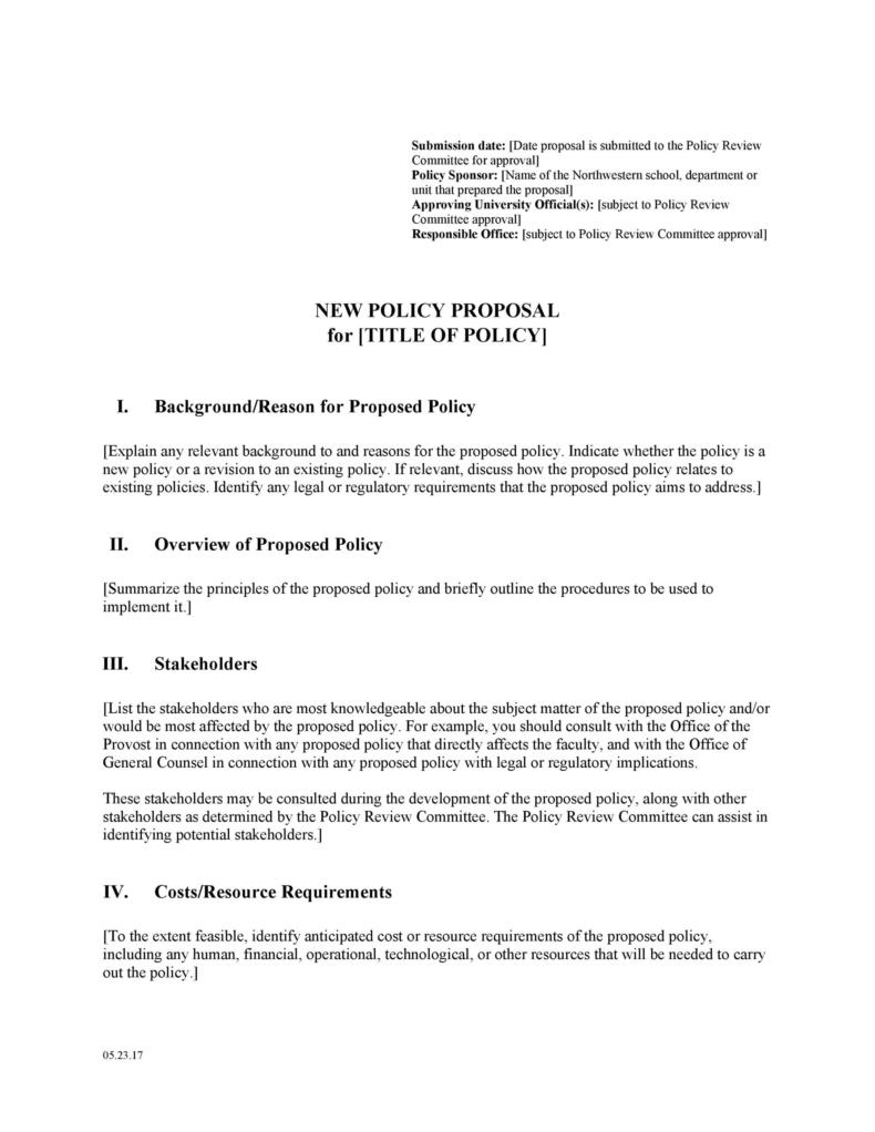 30 Professional Policy Proposal Templates And Examples Templatelab 