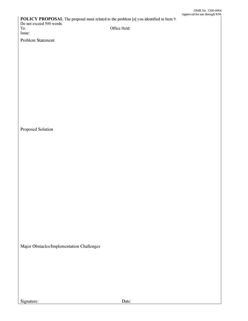 30 Professional Policy Proposal Templates [& Examples] ᐅ TemplateLab