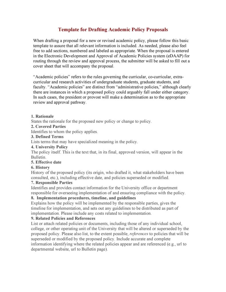 policy proposal example essay