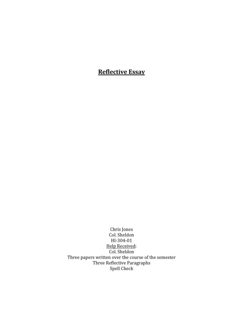 reflective essay title