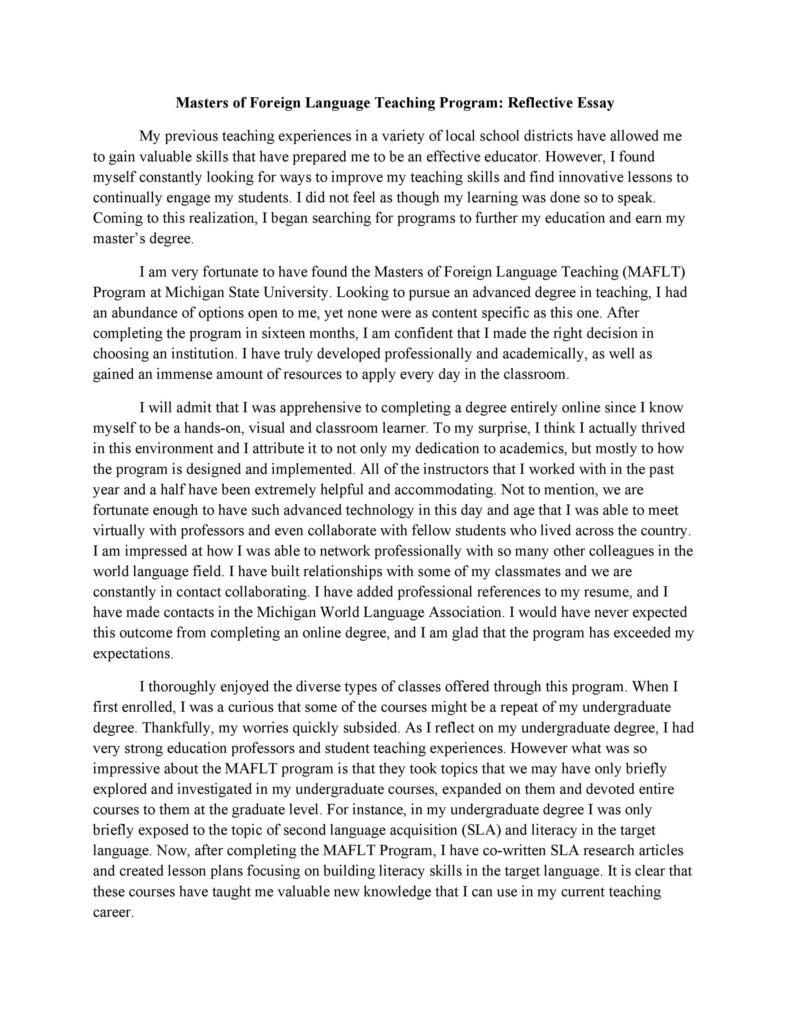 50 Best Reflective Essay Examples (+Topic Samples) ᐅ TemplateLab