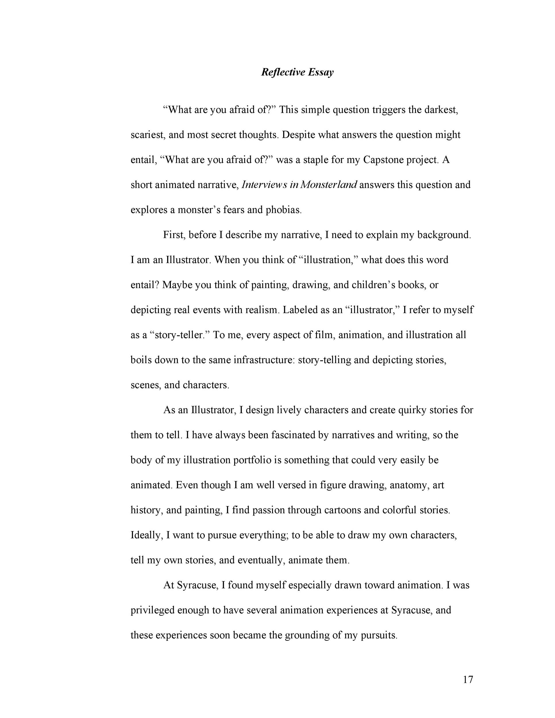 reflection thesis pdf