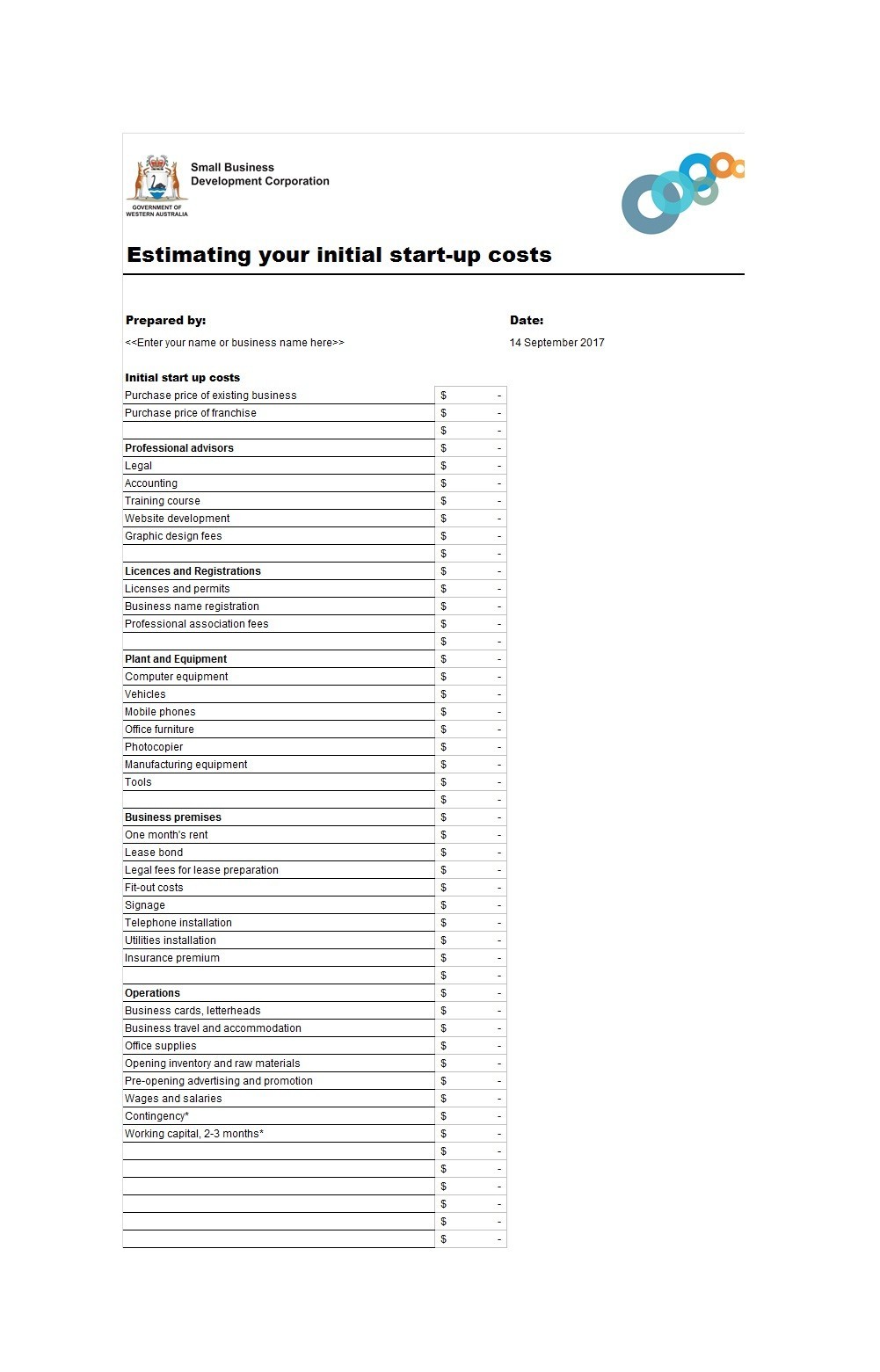 50 Best Startup Budget Templates (Free Download) ᐅ TemplateLab