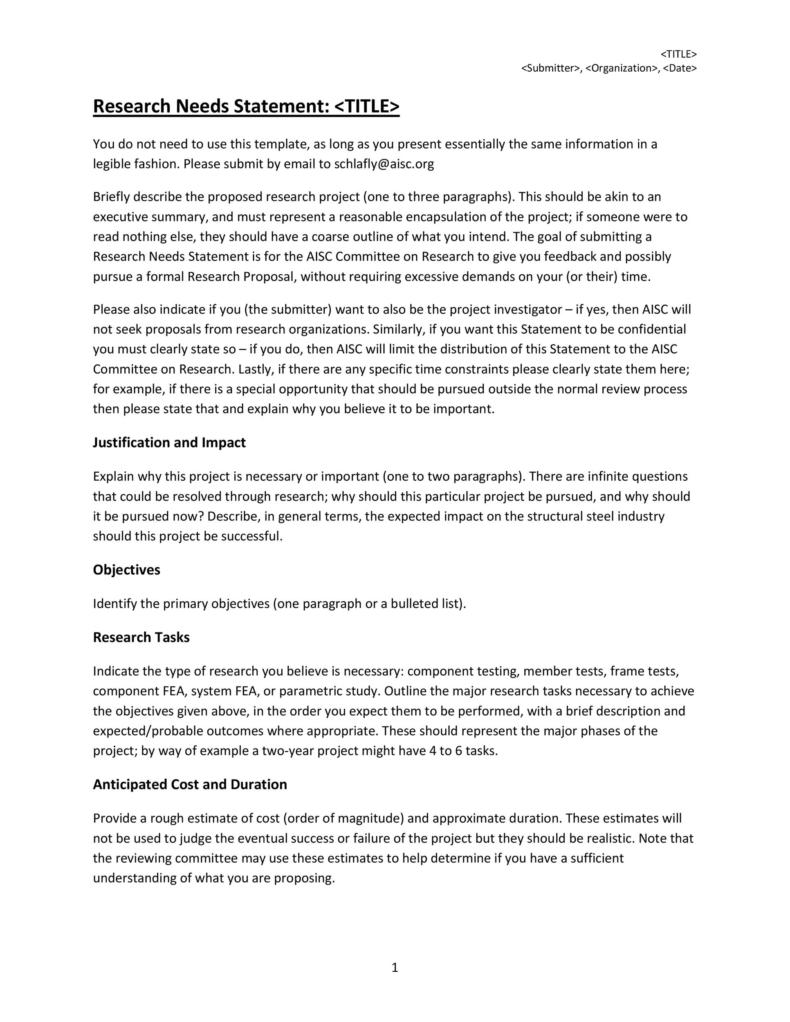 50 Effective Statement Of Need Templates ( Examples) ᐅ TemplateLab 50 Effective Statement Of Need Templates ( Examples) ᐅ TemplateLab