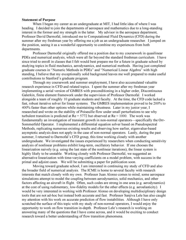 50 Statement Of Purpose Examples (Graduate School, MBA, PhD) ᐅ