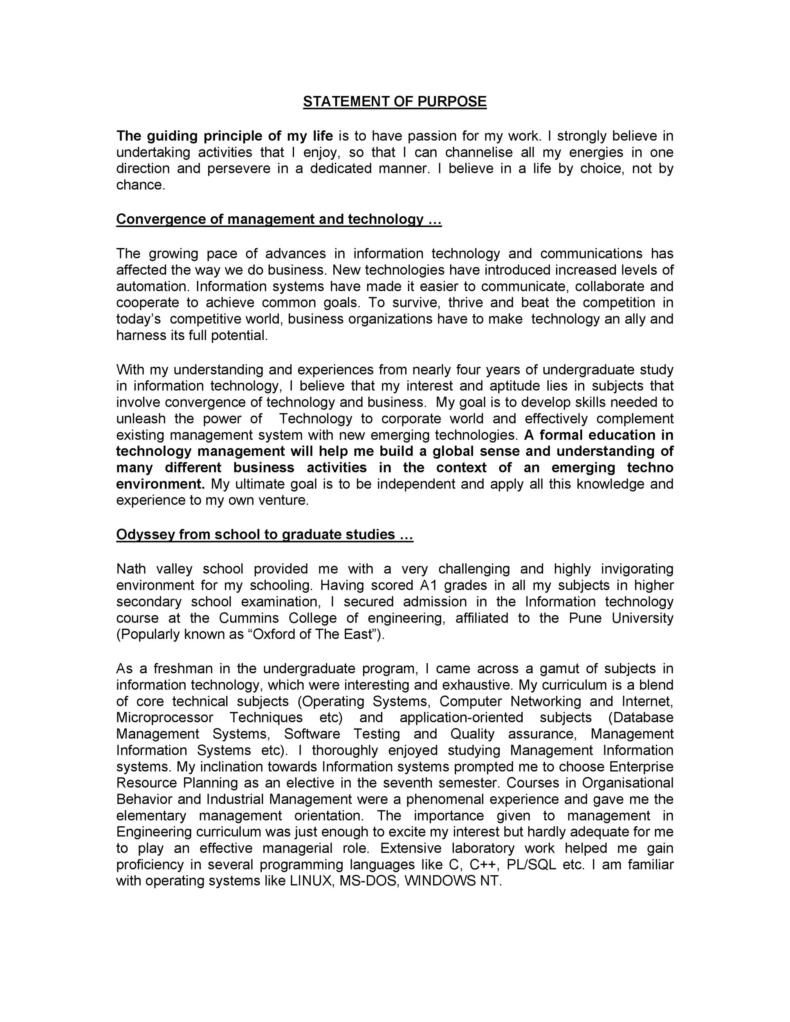 50 Statement Of Purpose Examples (Graduate School, MBA, PhD) ᐅ
