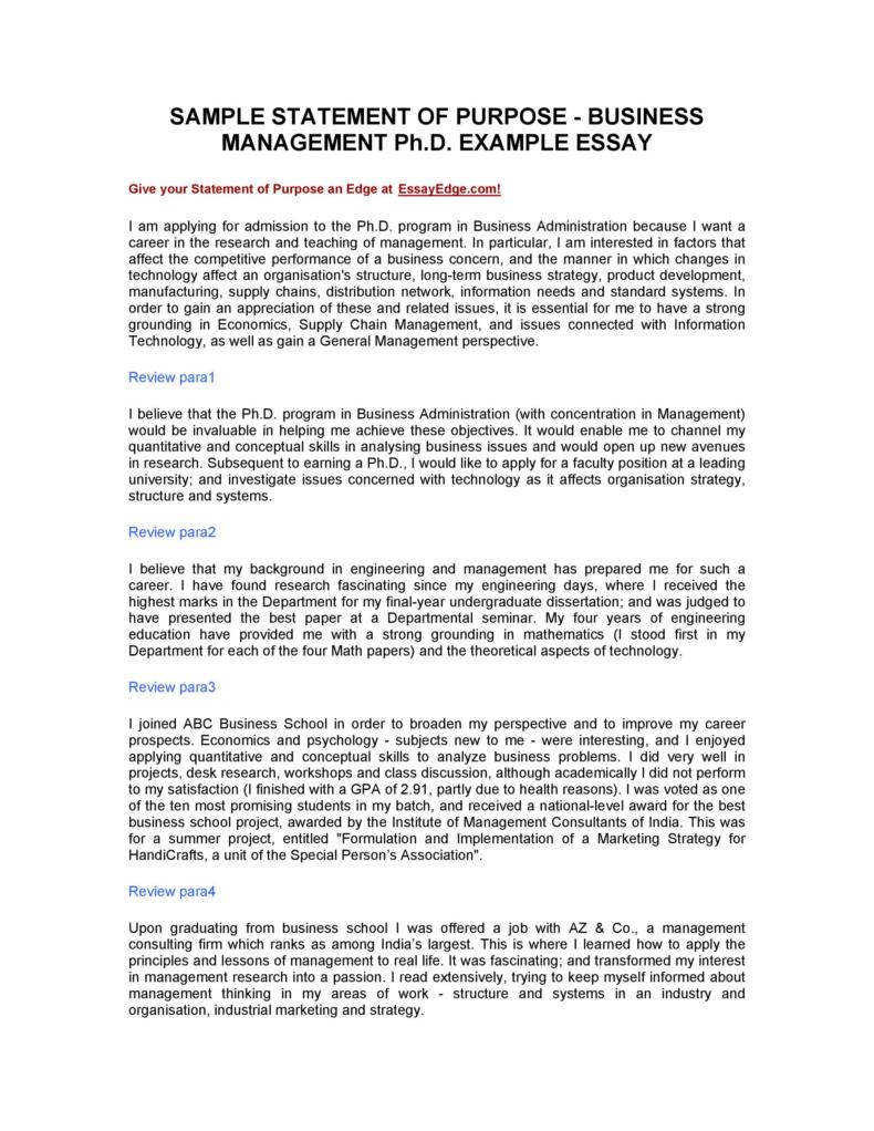 50 Statement Of Purpose Examples (Graduate School, MBA, PhD) ᐅ