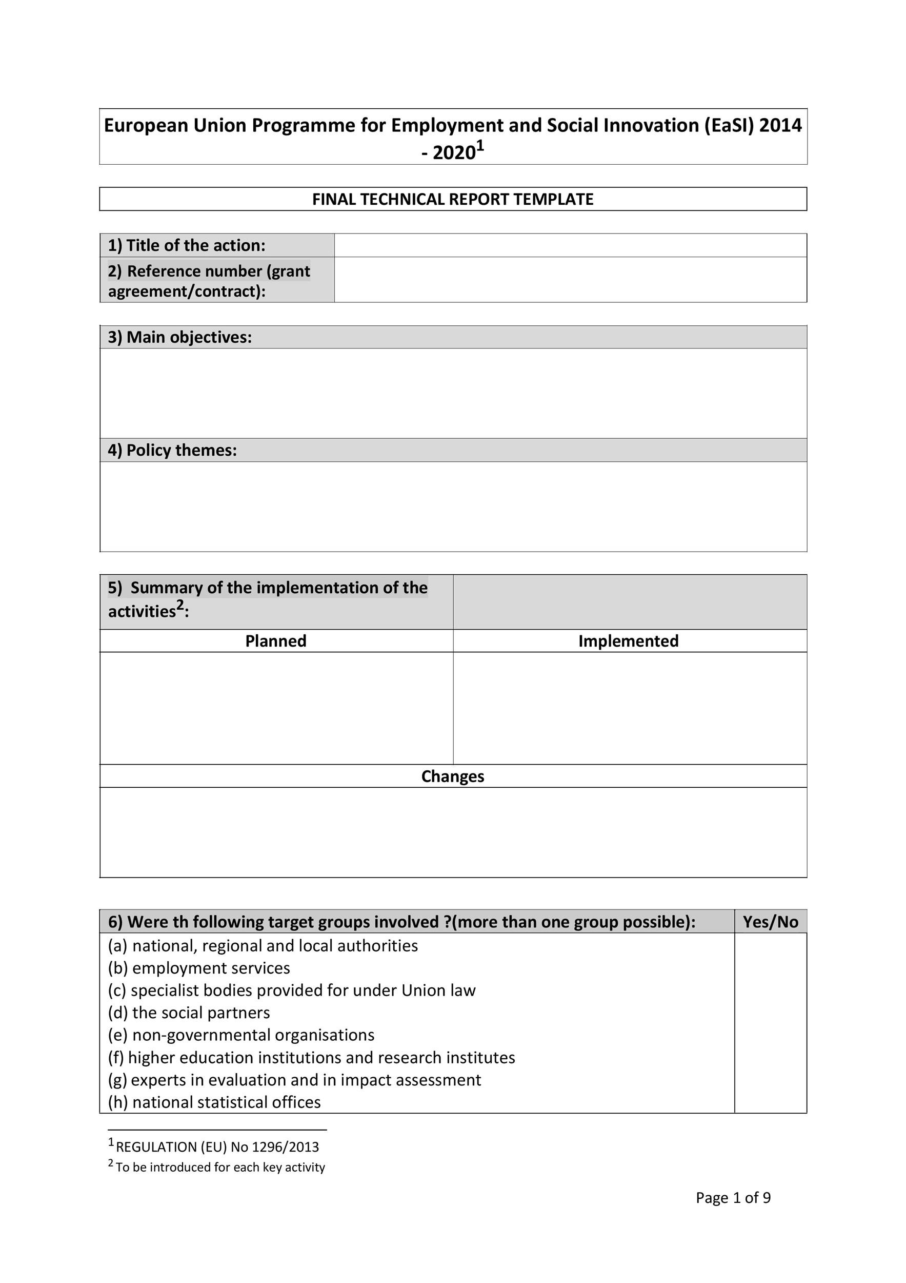 Free technical report template 09