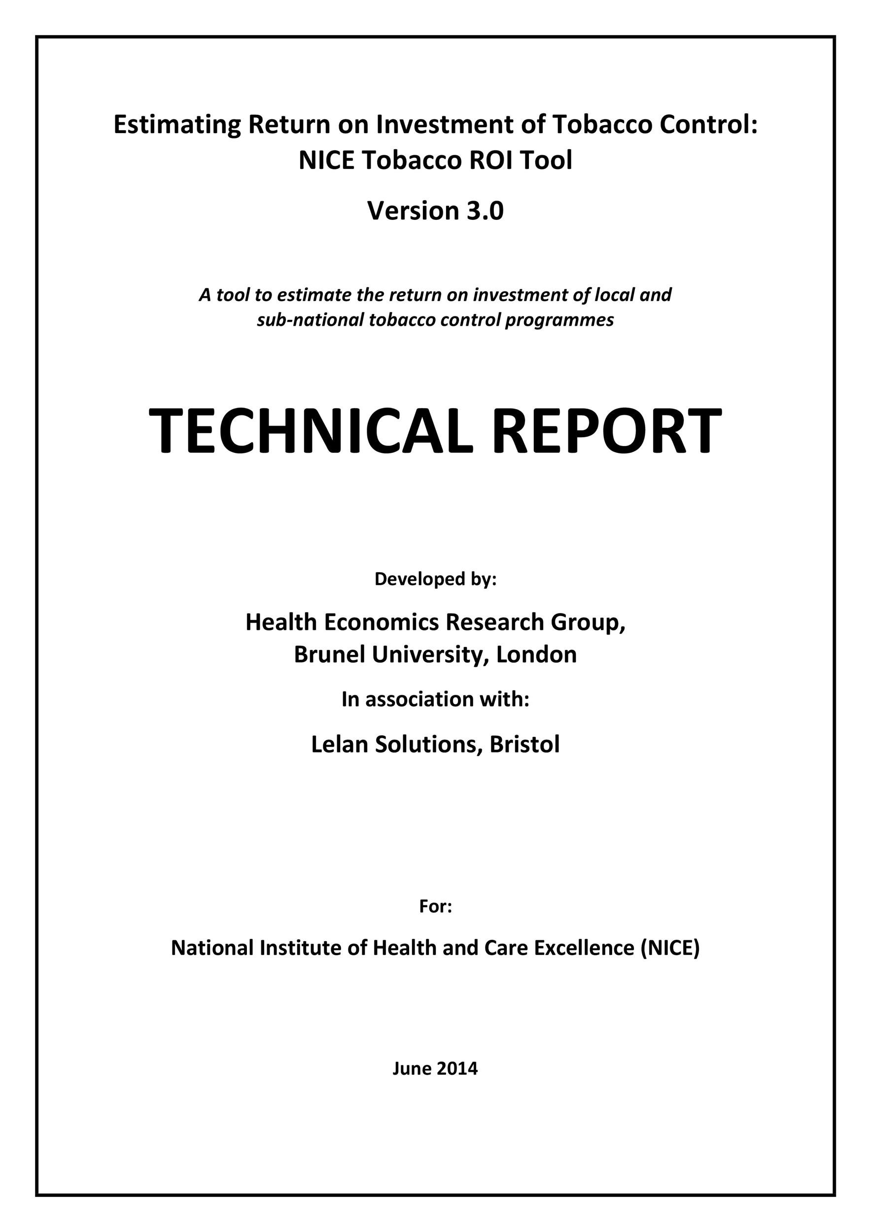 layout of technical report writing