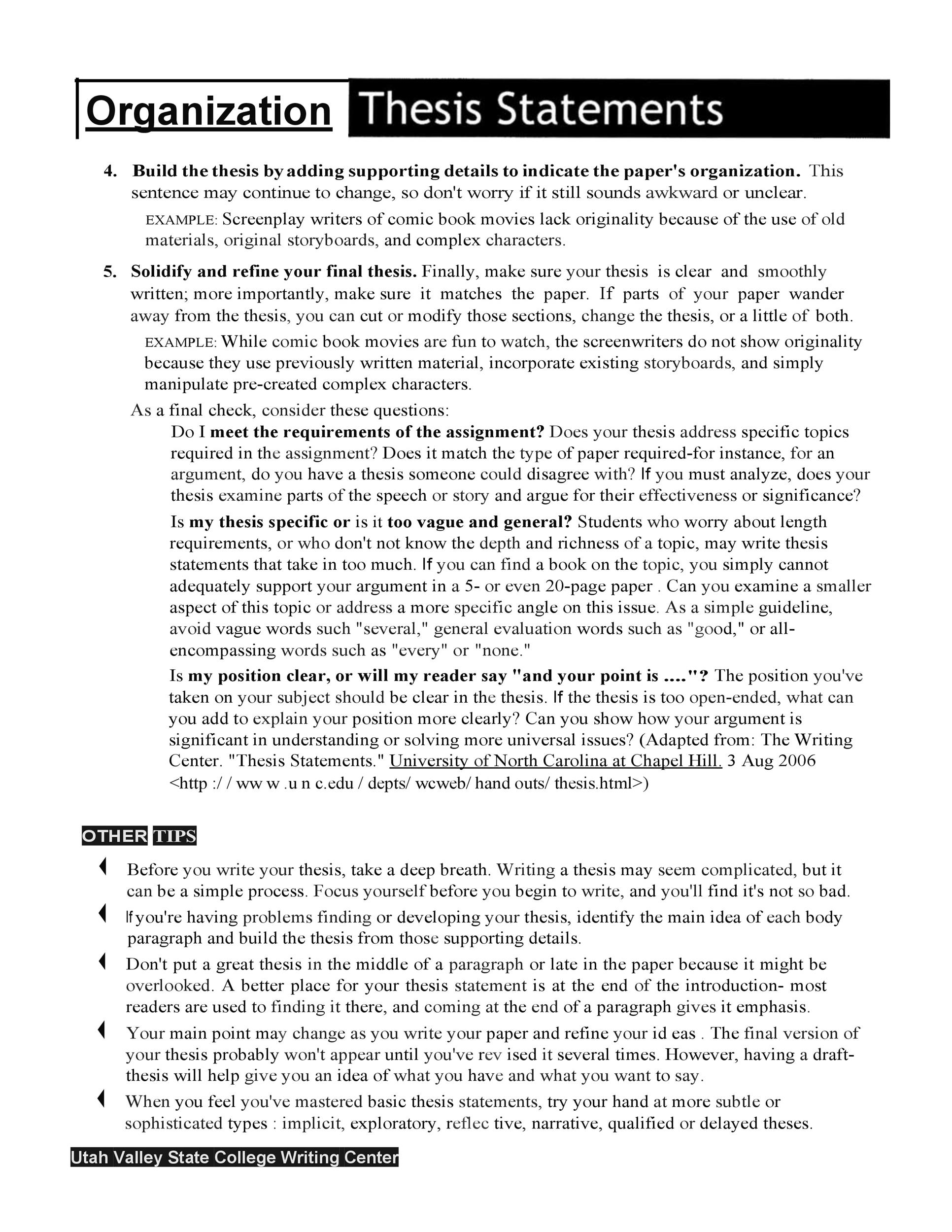 research thesis statement template