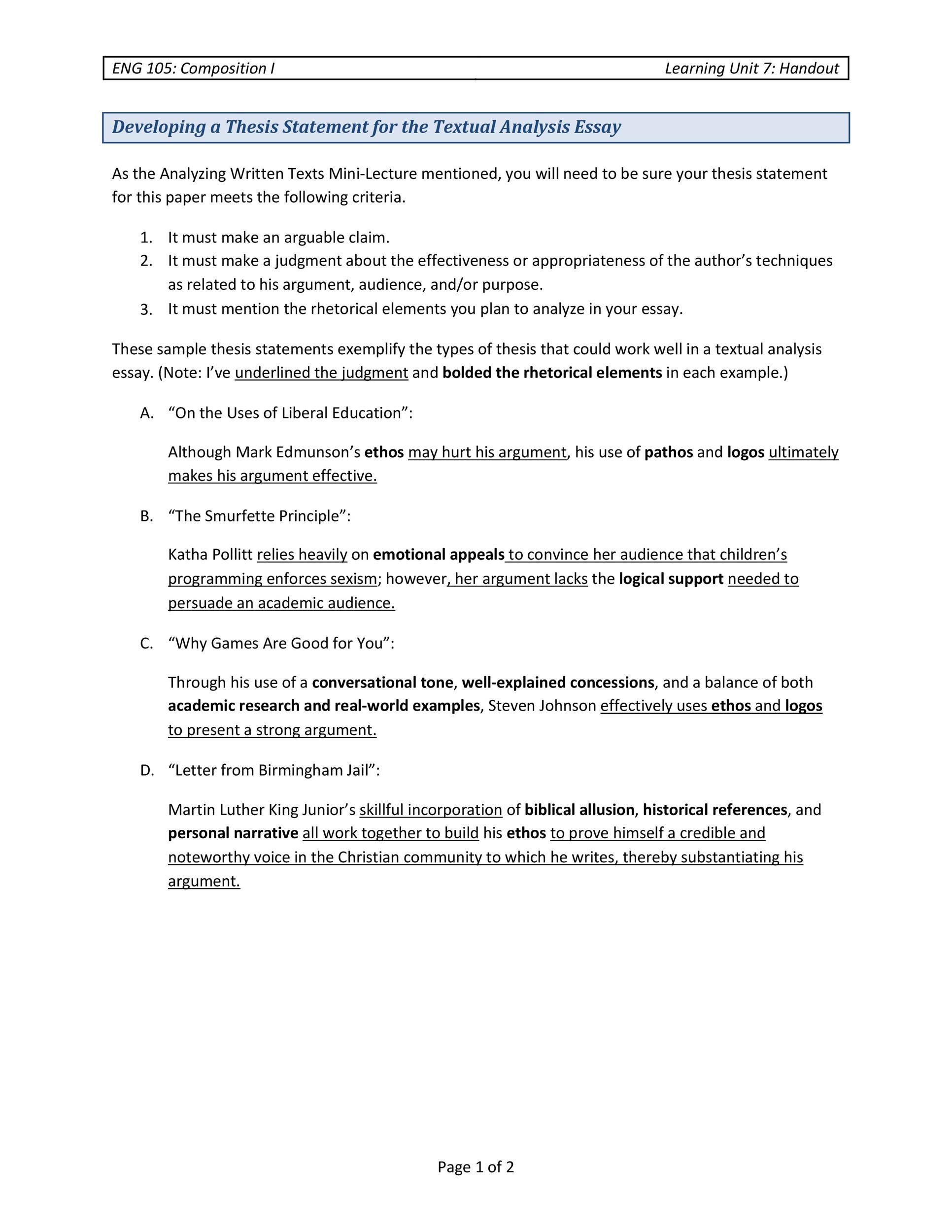 Free thesis statement template 35