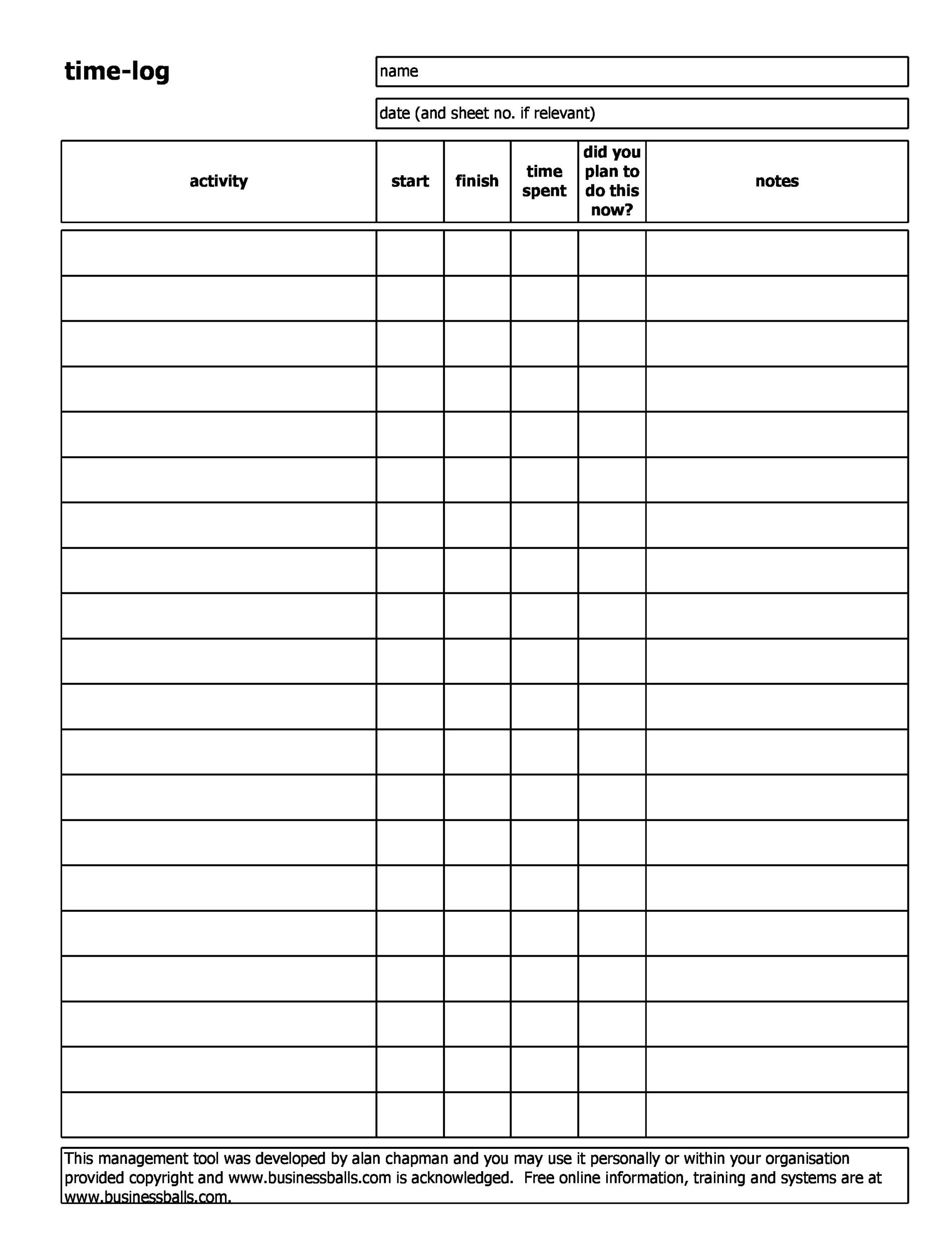 Time Tracking Spreadsheet Template from templatelab.com