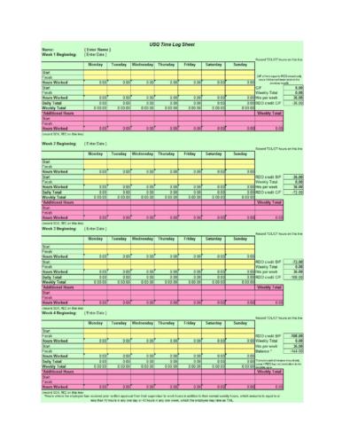 Time Tracking Spreadsheets