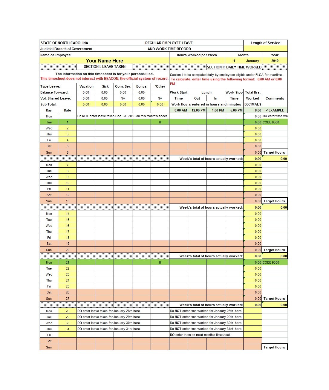 Employee Vacation Tracker Excel Excel Templates