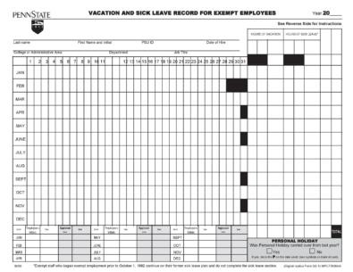 47 Employee Vacation Trackers (Excel & Word) ᐅ TemplateLab