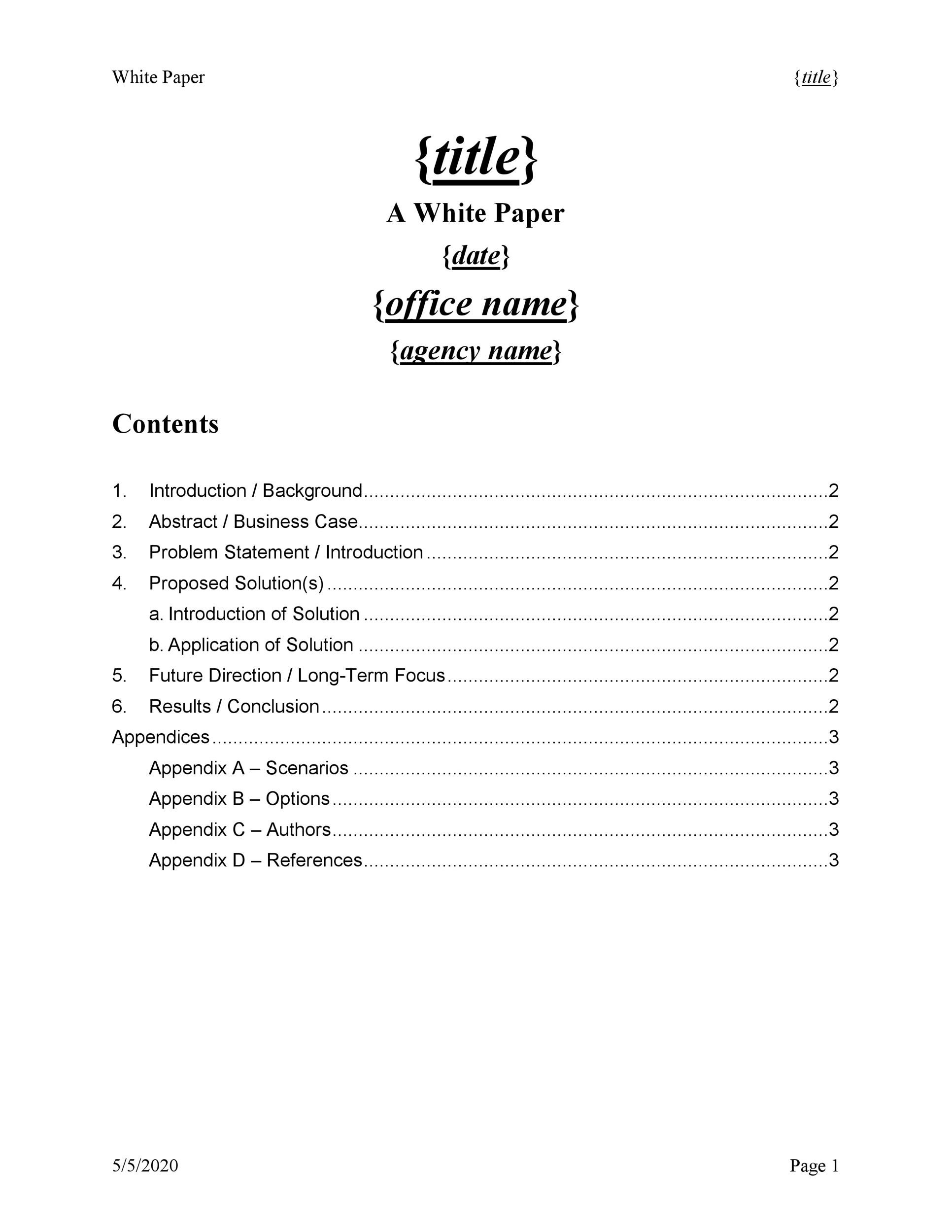 Free white paper template 07