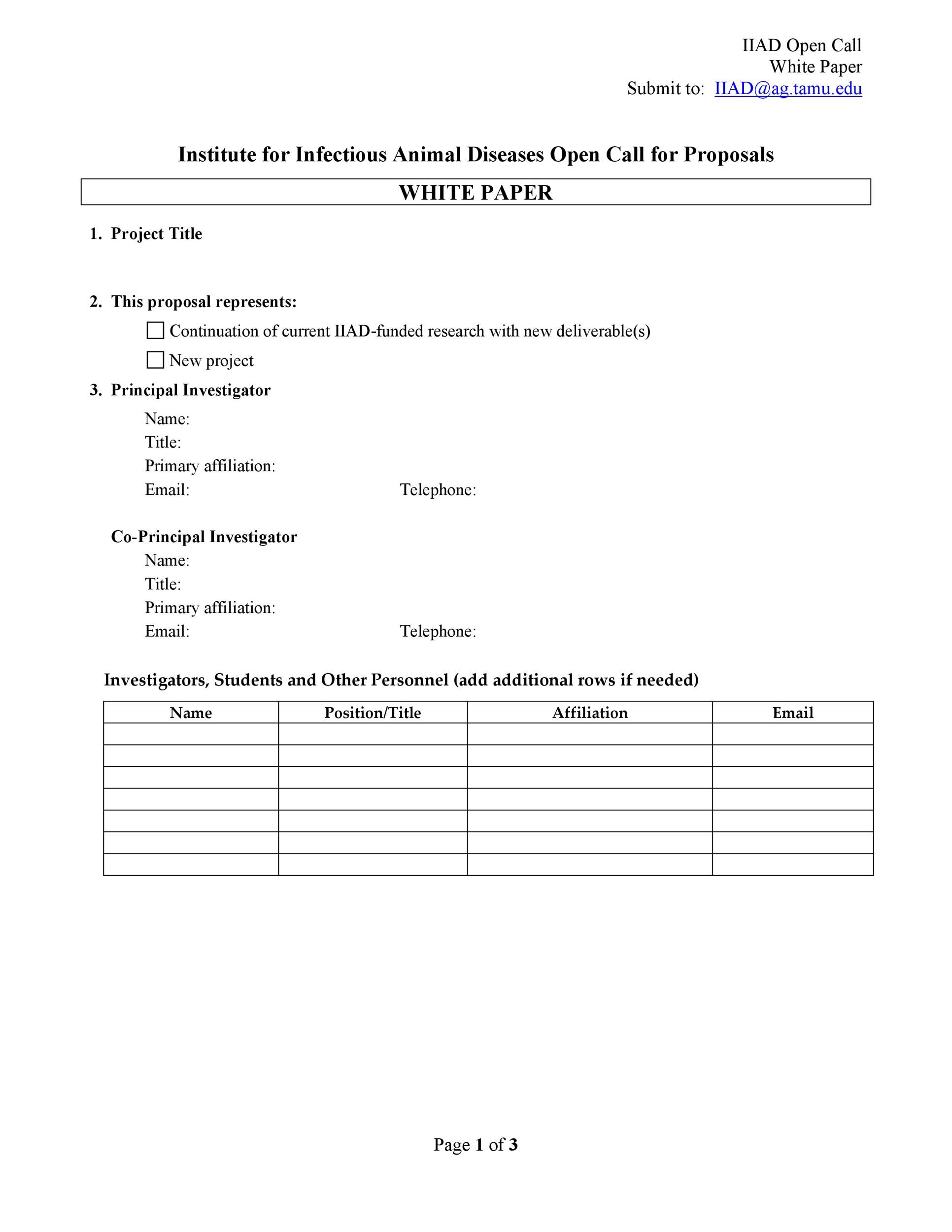 Free white paper template 12