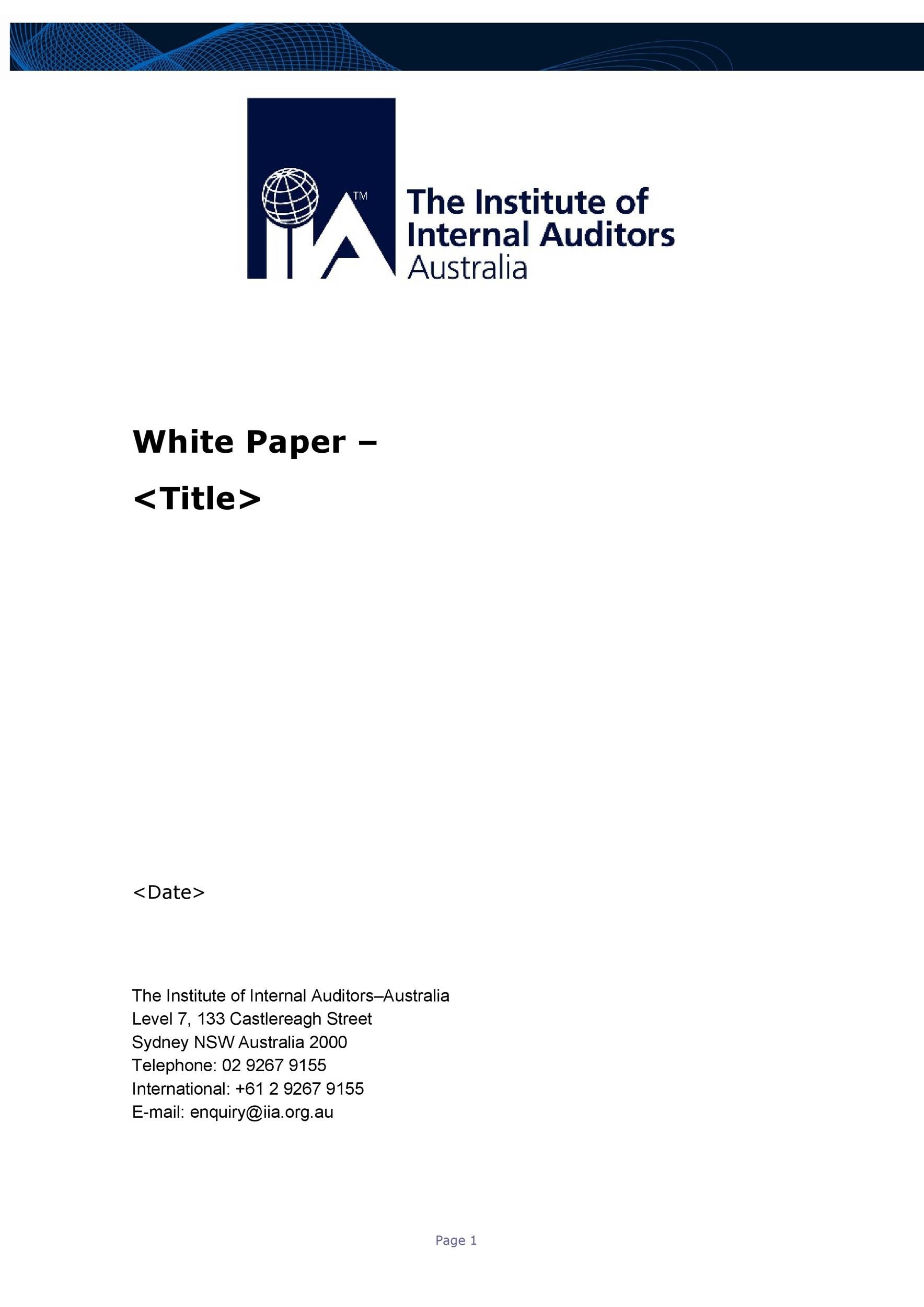 Free white paper template 13