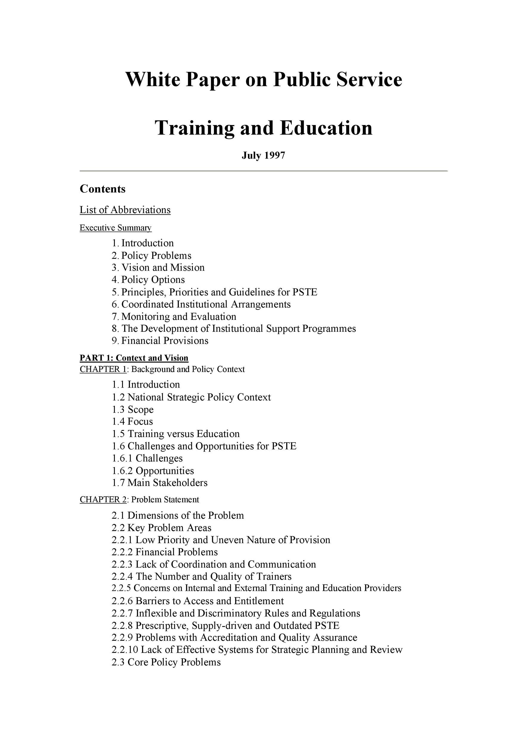 white paper topics in education