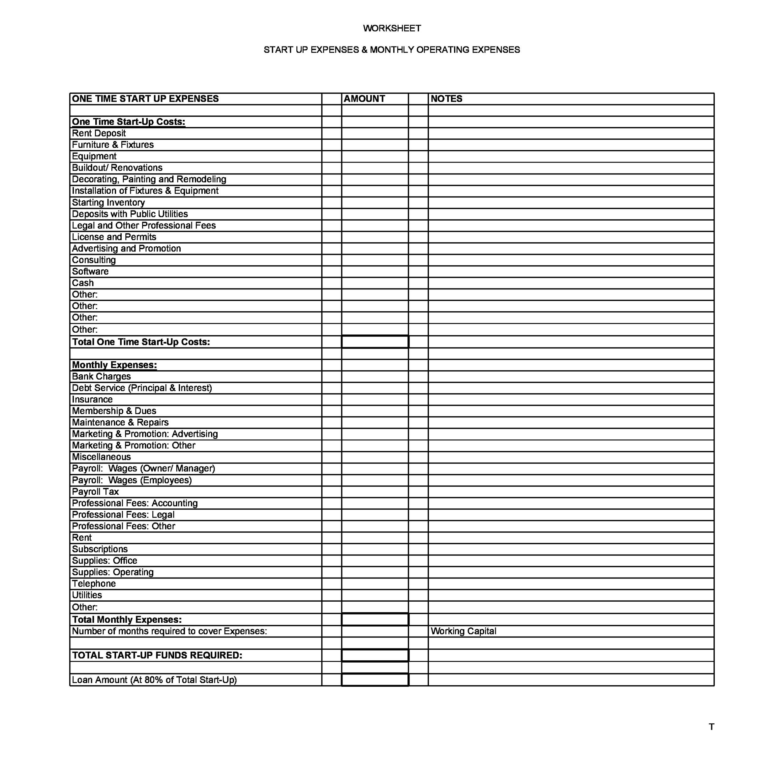 Free business budget template 11