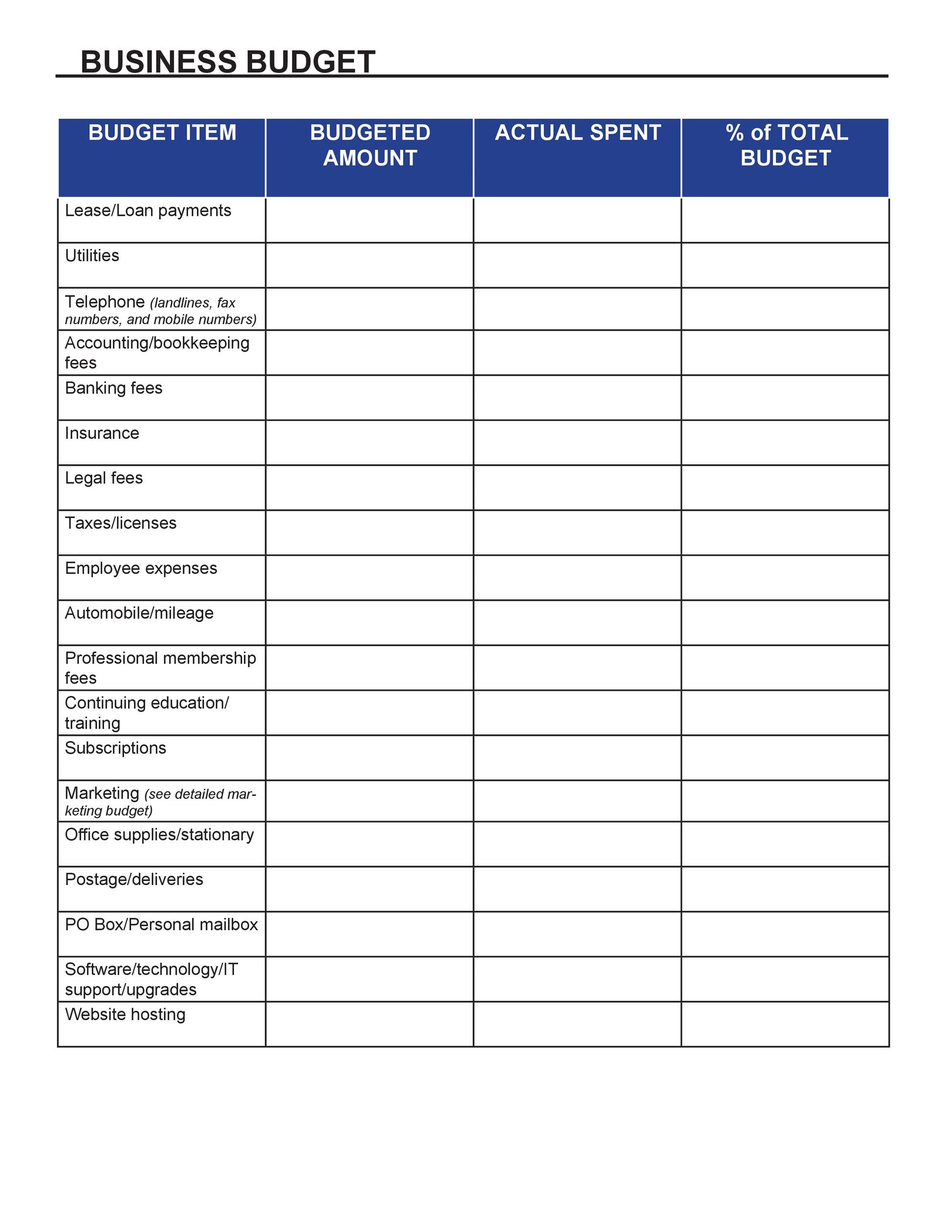 37 Handy Business Budget Templates (Excel Google Sheets) ᐅ TemplateLab